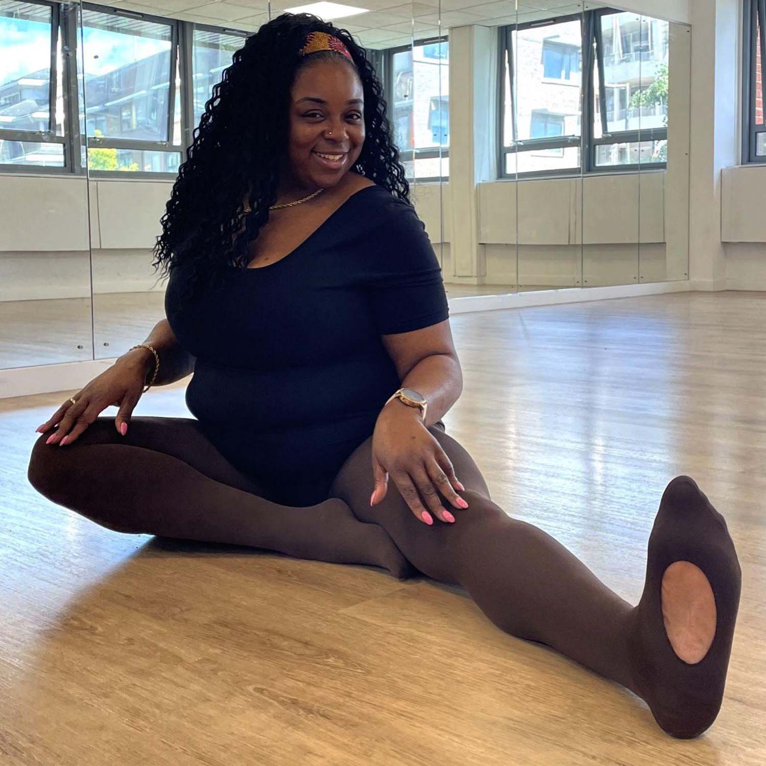 Convertible Dance Tights - Hot Chocolate - Image 3