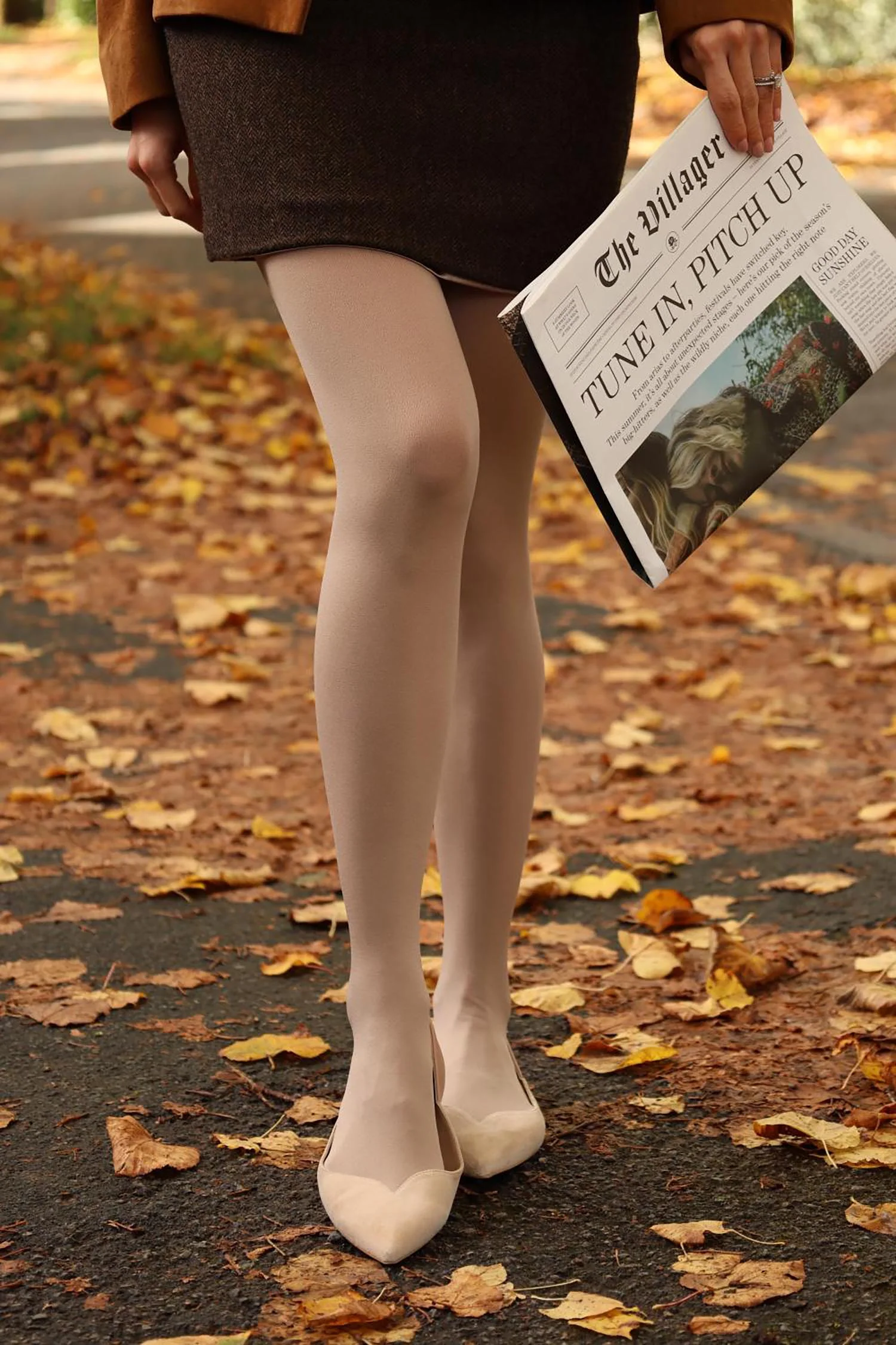 Super Opaque 120 Den Tights - Builder's Tea - Image 10