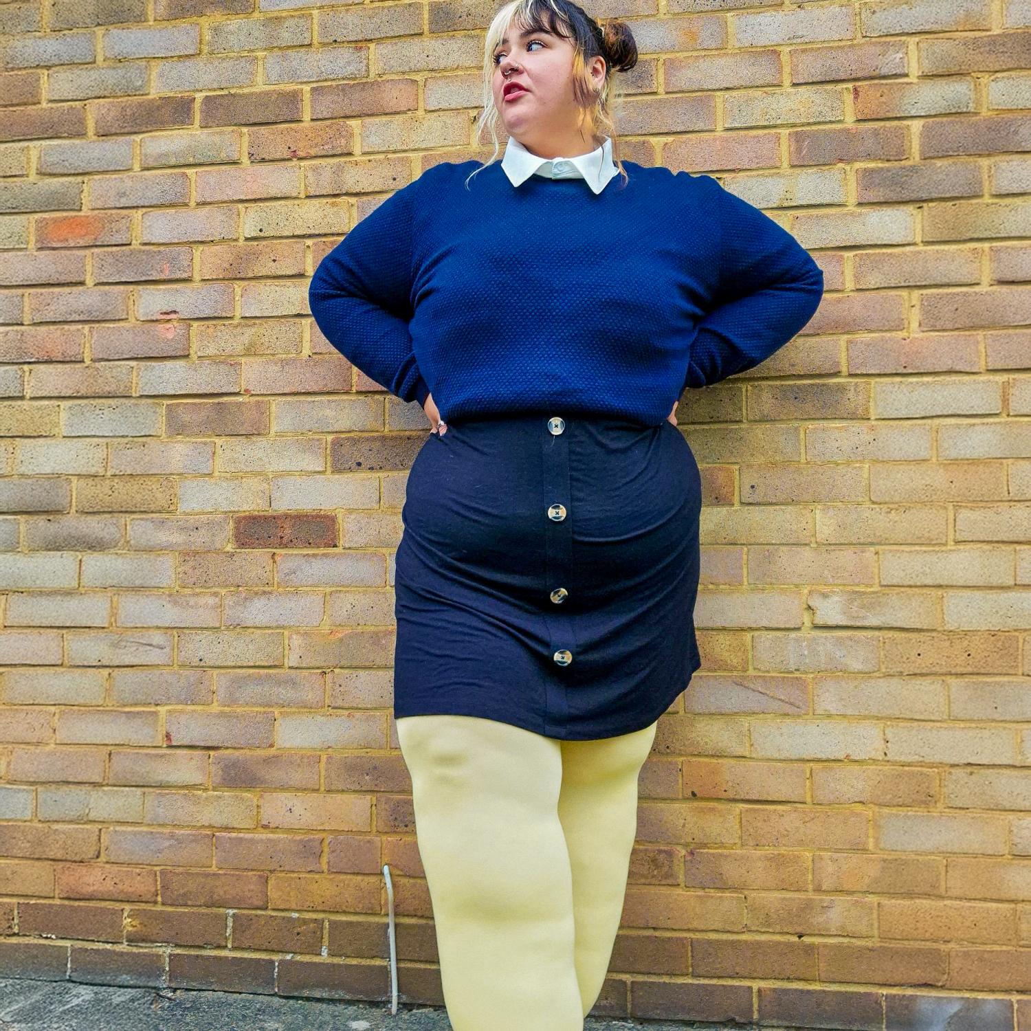 Super Opaque 120 Den Tights - Butter - Image 6