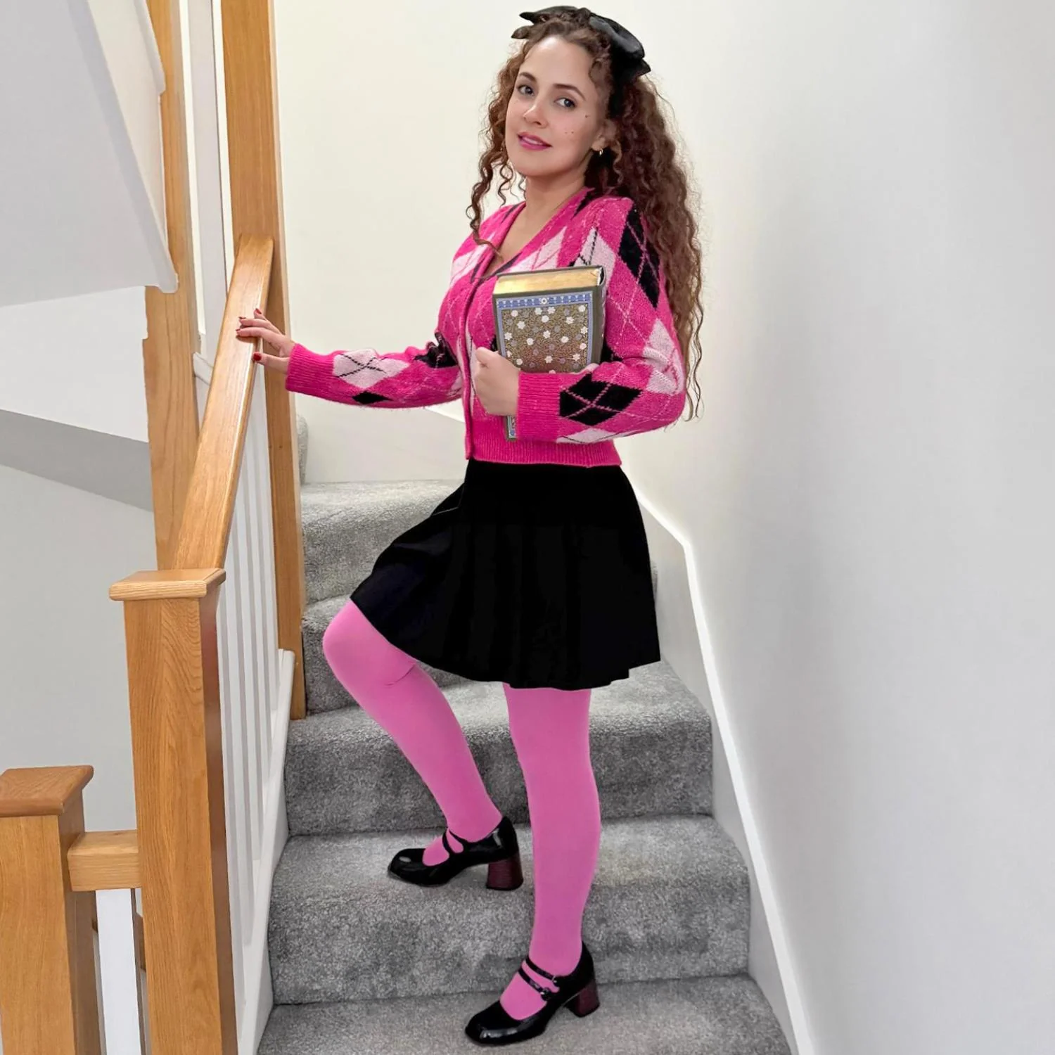 Super Opaque 120 Den Tights - Pink Lady - Image 3