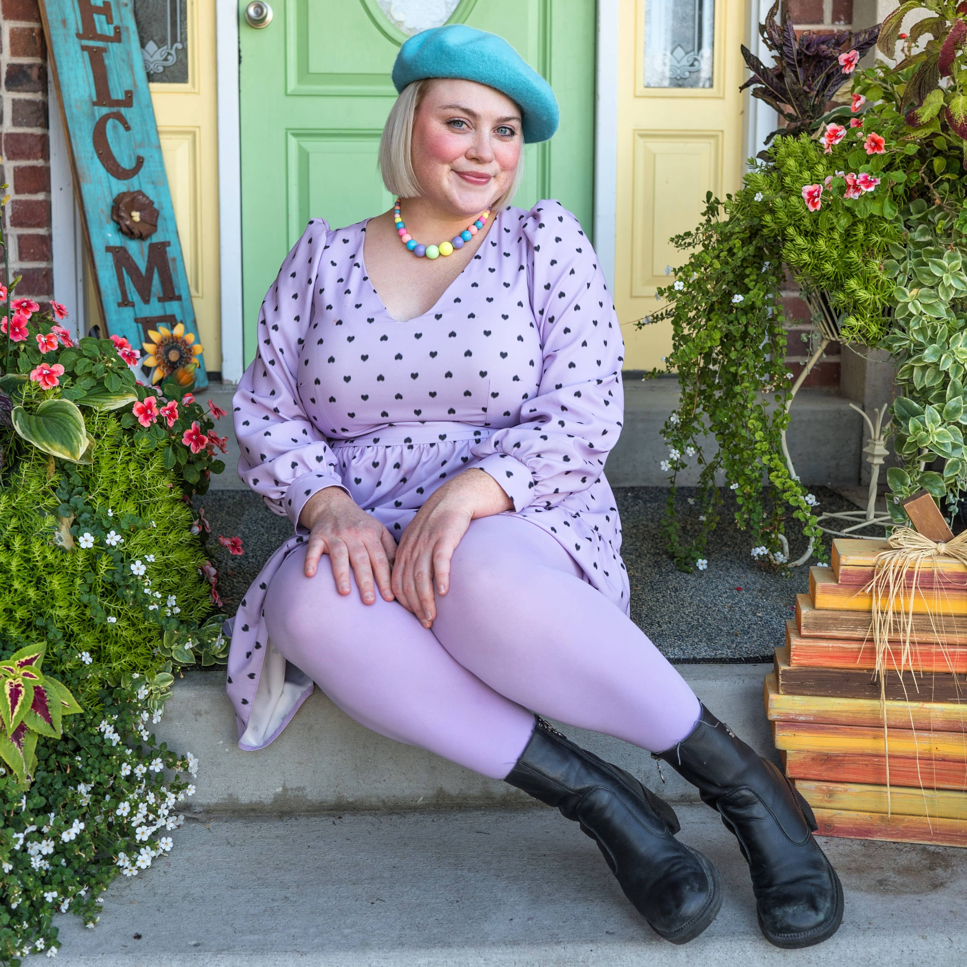 Super Opaque 120 Den Tights - Wisteria - Image 14