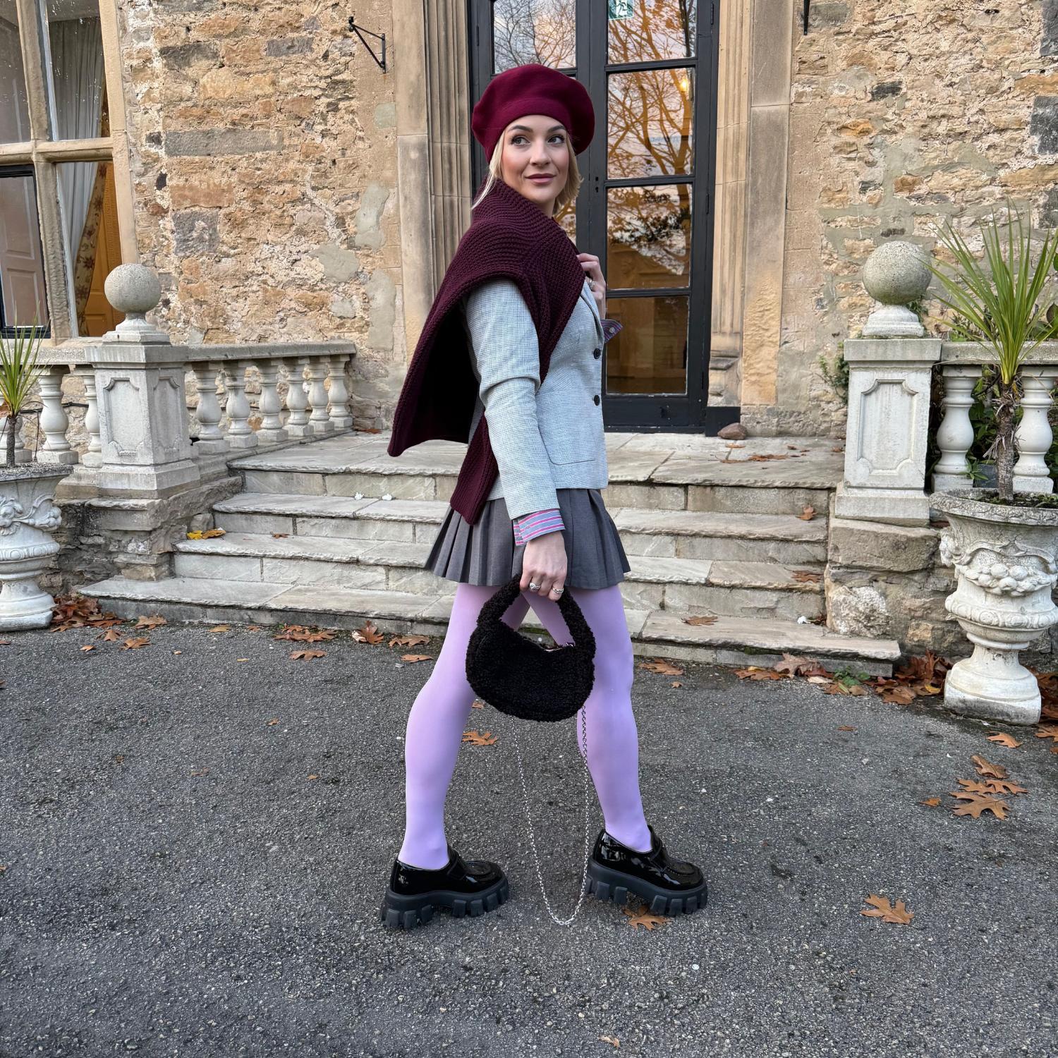 Super Opaque 120 Den Tights - Wisteria - Image 16