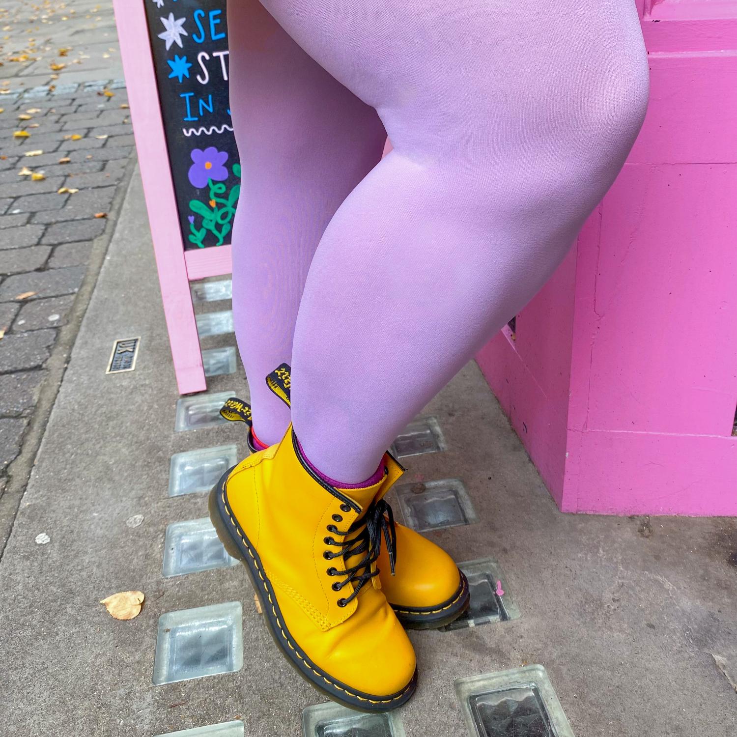 Super Opaque 120 Den Tights - Wisteria - Image 5