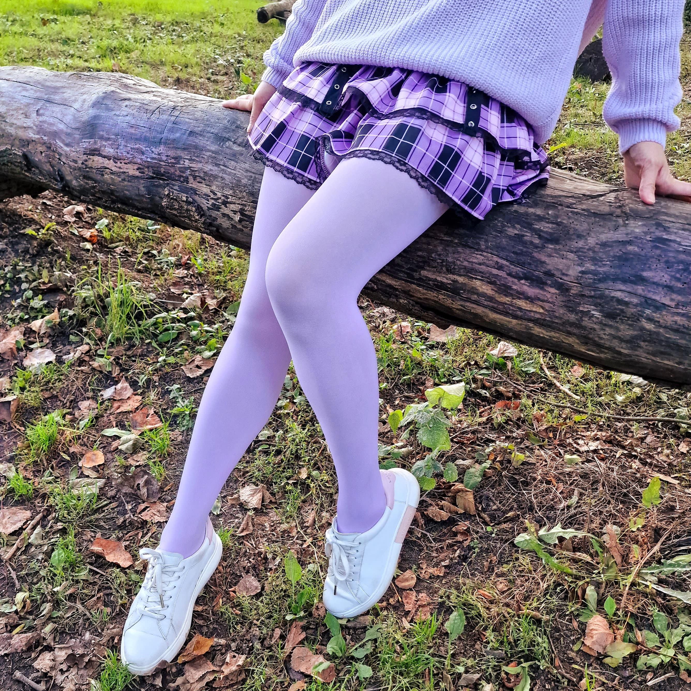 Super Opaque 120 Den Tights - Wisteria - Image 6