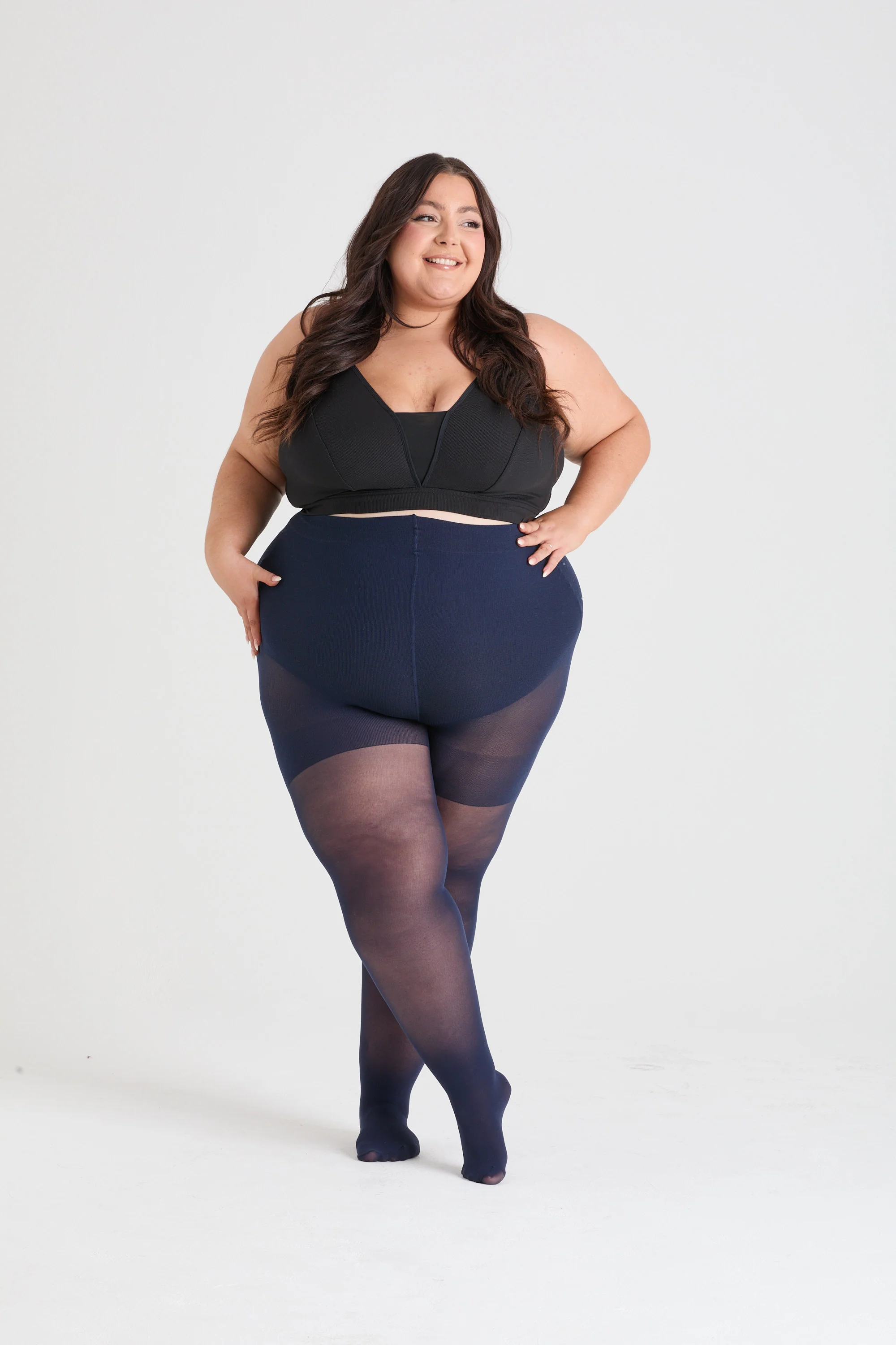 Sheer 30 Den Pantyhose - Navy - Image 7