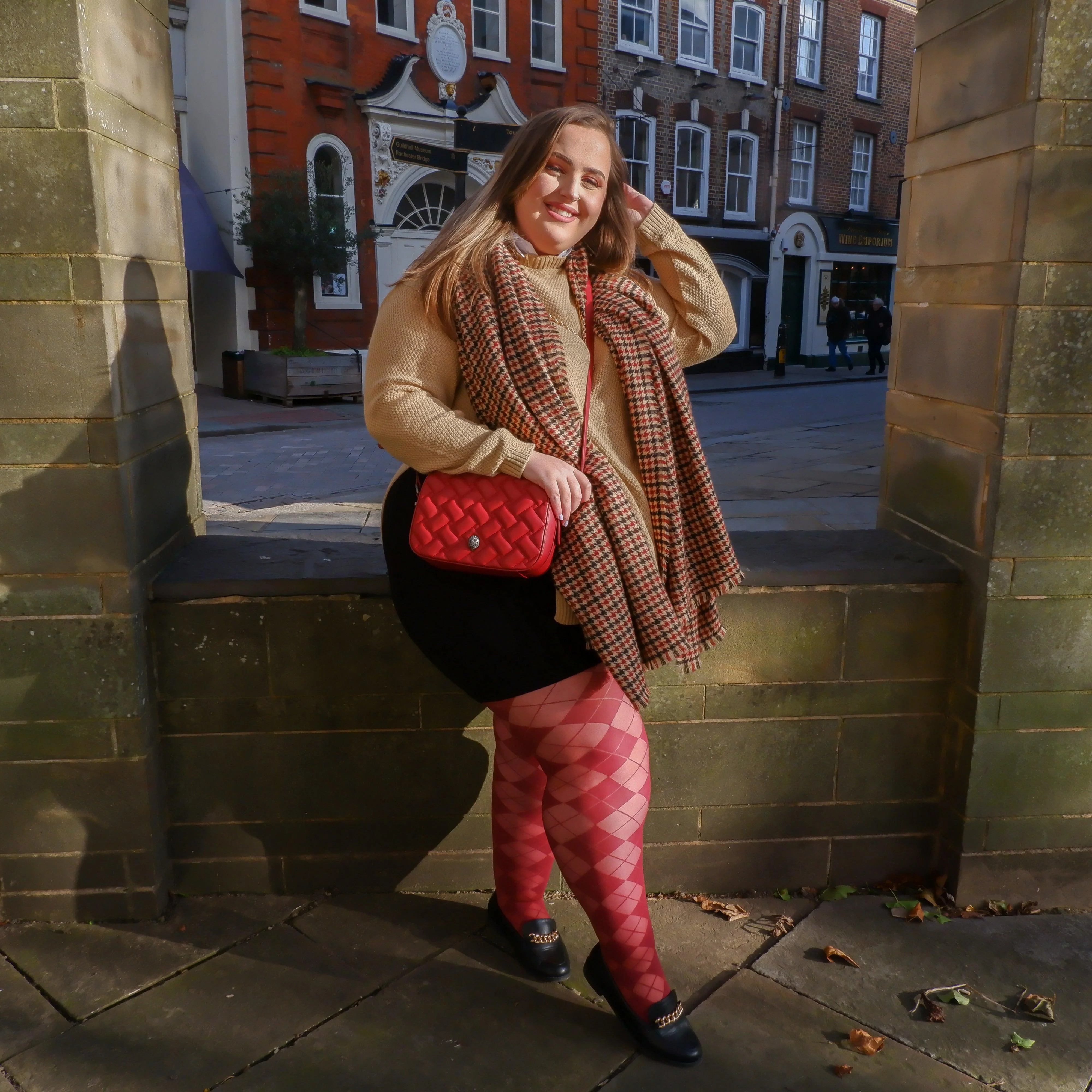 Diamond Tights - Burgundy - Image 5