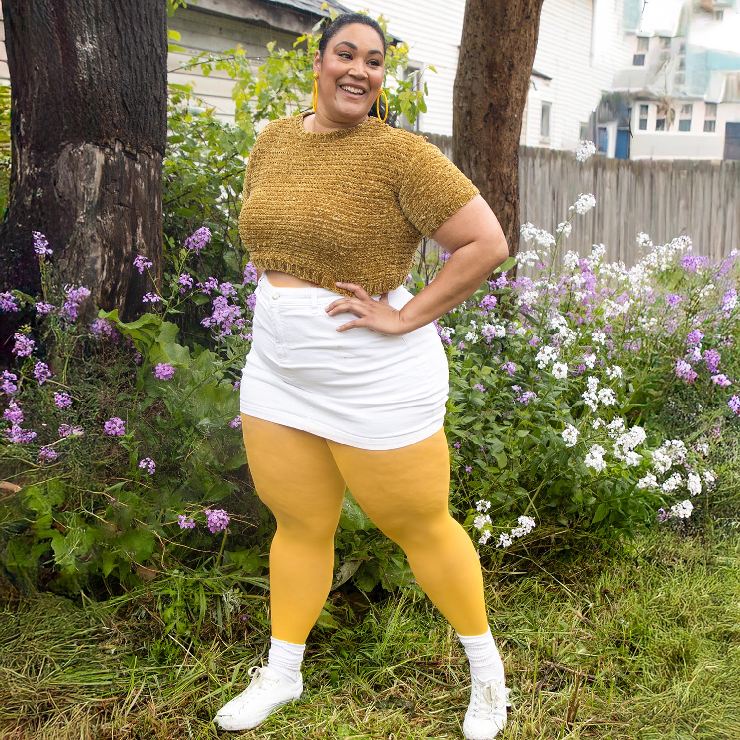 Semi-Opaque 50 Den Tights - Mimosa - Image 12