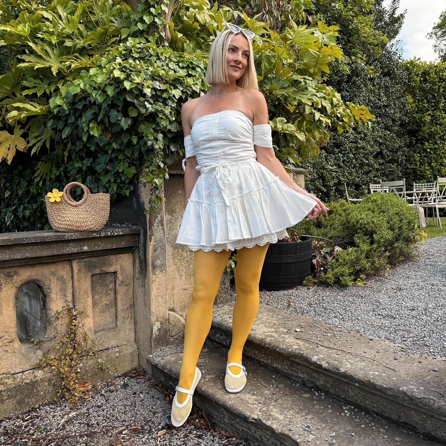 Semi-Opaque 50 Den Tights - Mimosa - Image 8