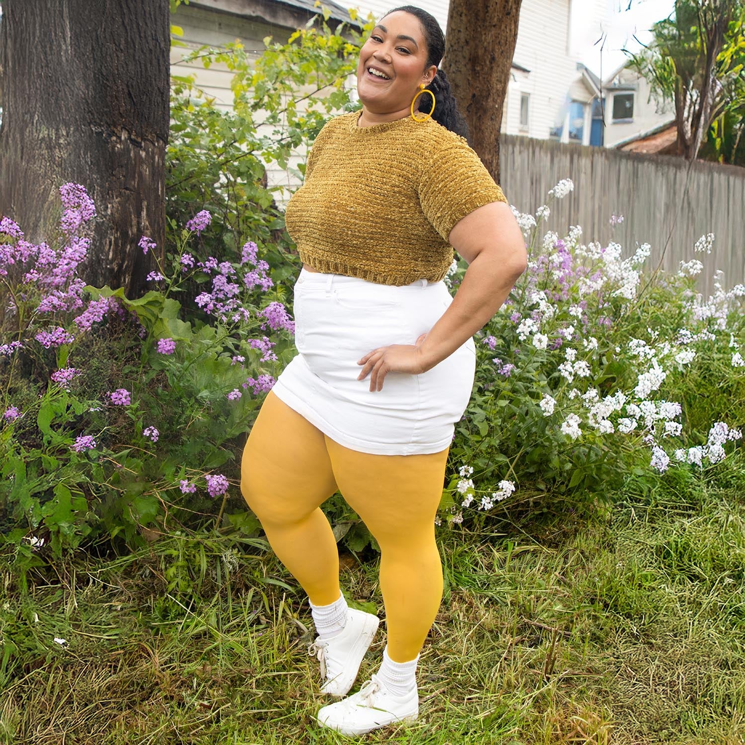 Semi-Opaque 50 Den Tights - Mimosa - Image 9