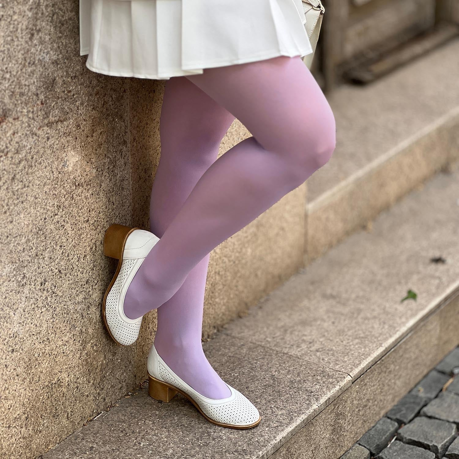 Semi-Opaque 50 Den Tights - Wisteria - Image 5