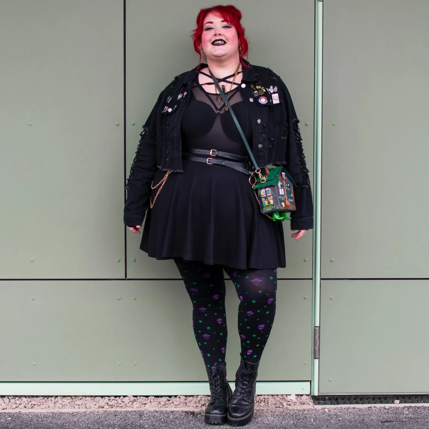 80 Denier Opaque Tights - Aliens - Image 10