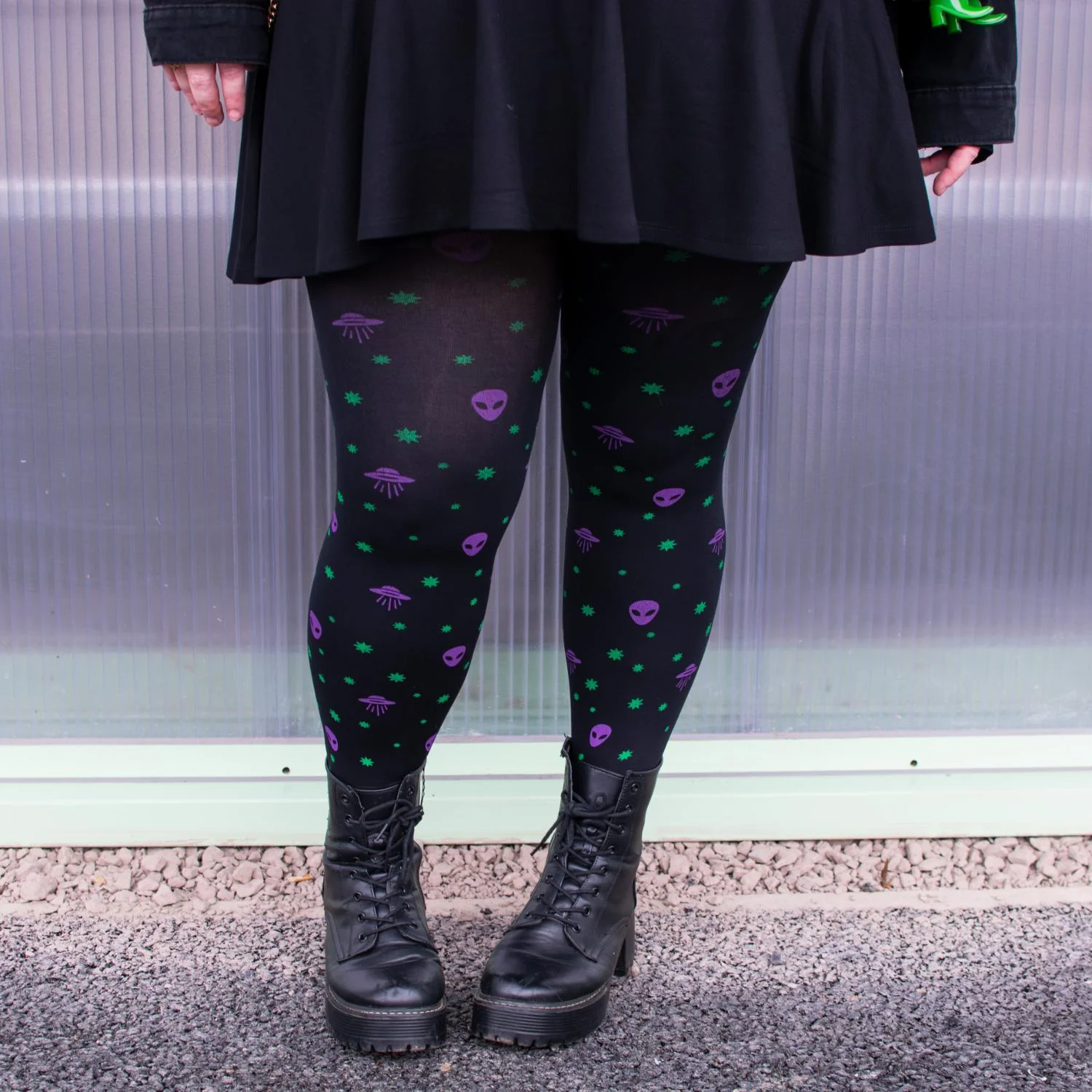 80 Denier Opaque Tights - Aliens - Image 6
