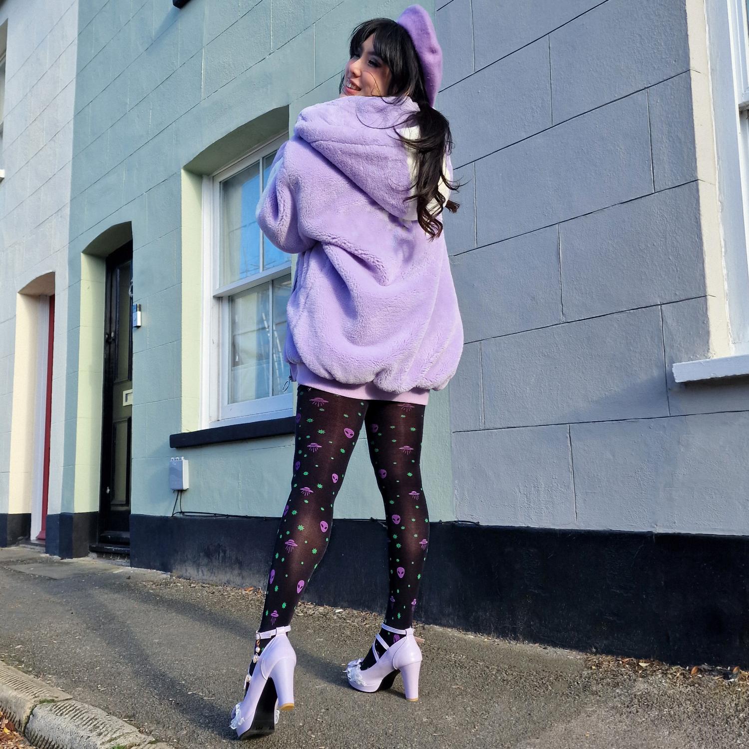 80 Denier Opaque Tights - Aliens - Image 8