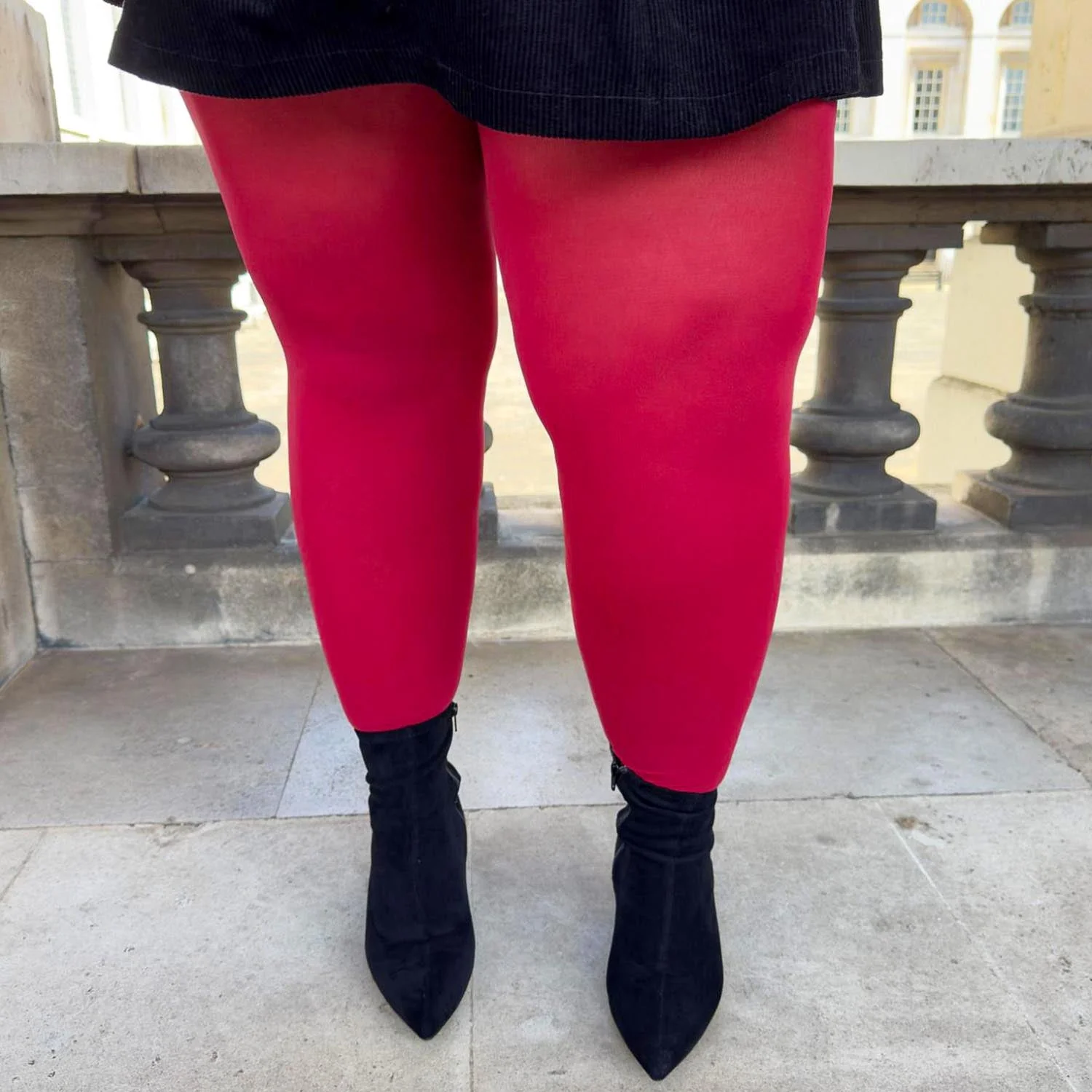 Opaque 80 Den Castor Oil Tights - Blood Red - Image 6