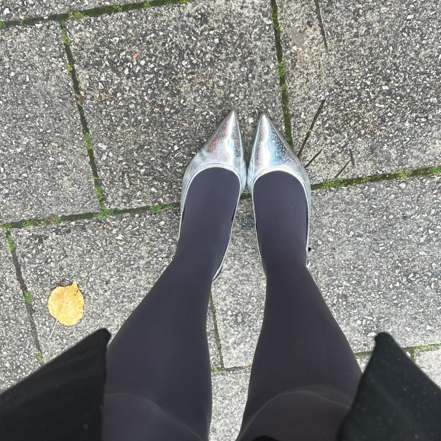 Opaque 80 Den Castor Oil Tights - Slate - Image 4