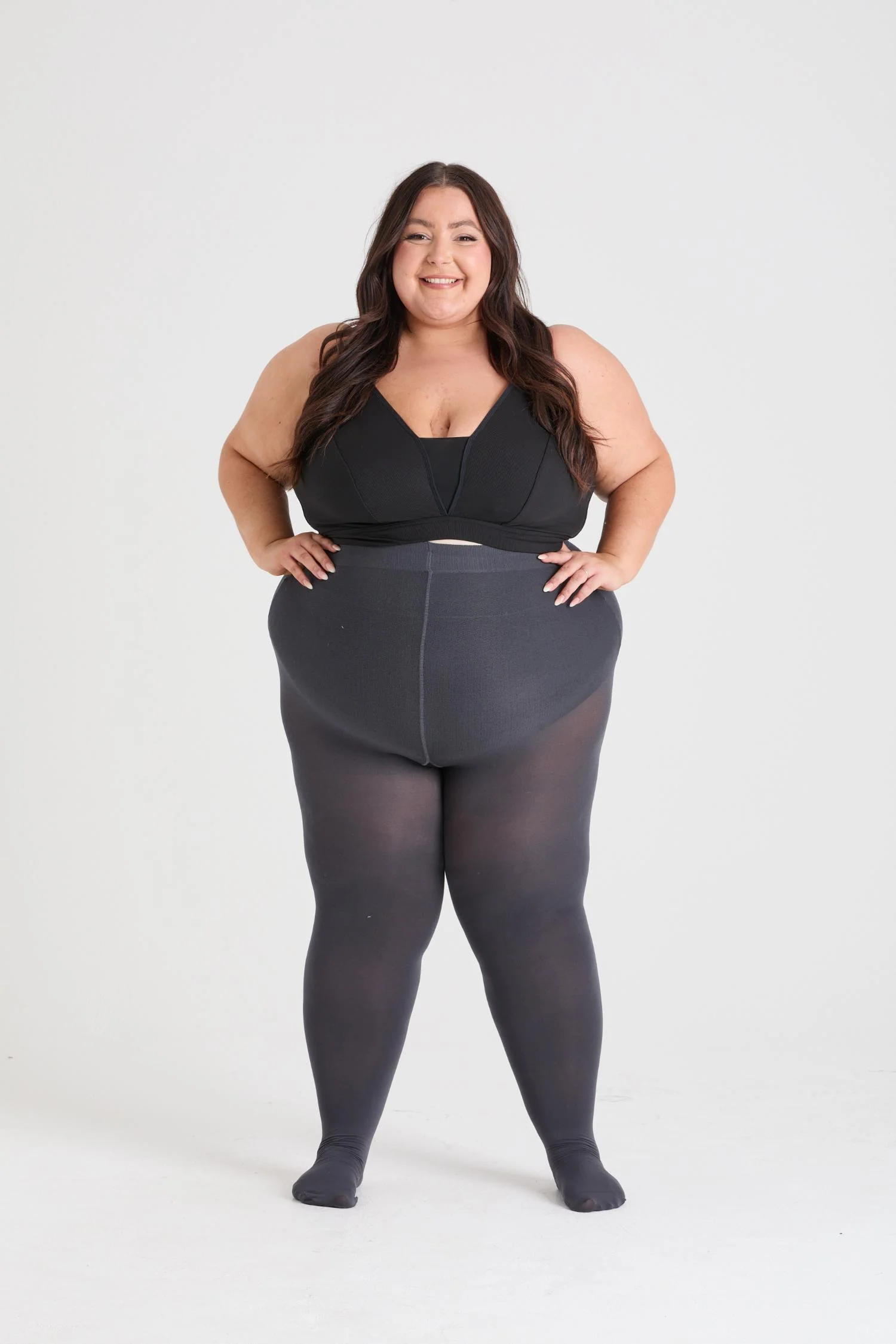 Opaque 80 Den Castor Oil Tights - Slate - Image 8