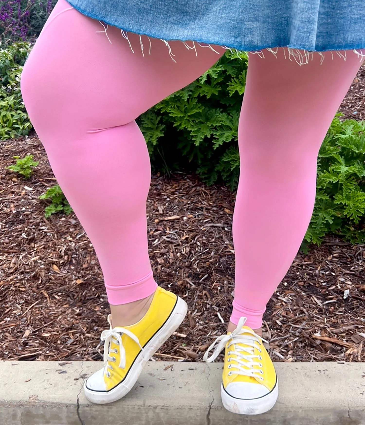 Footless Tights - Dragon Fruit - Image 2