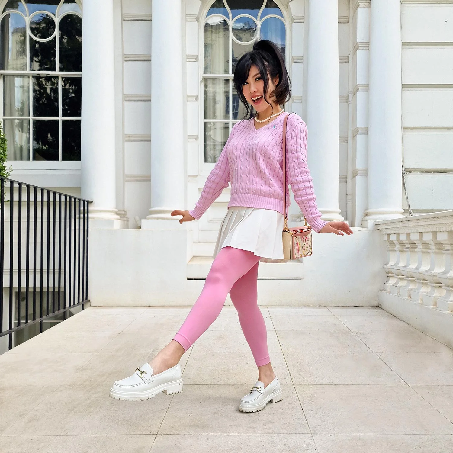 Footless Tights - Dragon Fruit - Image 3