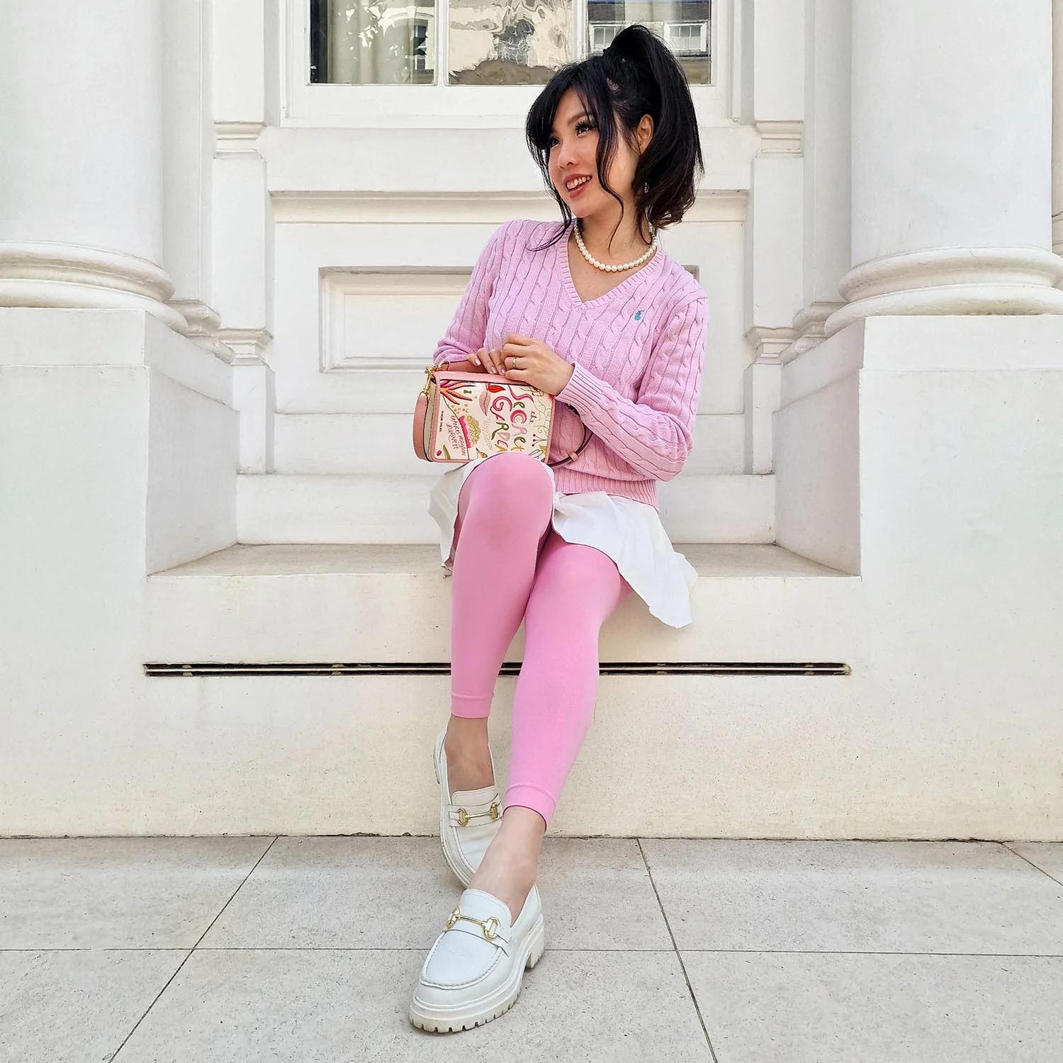 Footless Tights - Dragon Fruit - Image 5