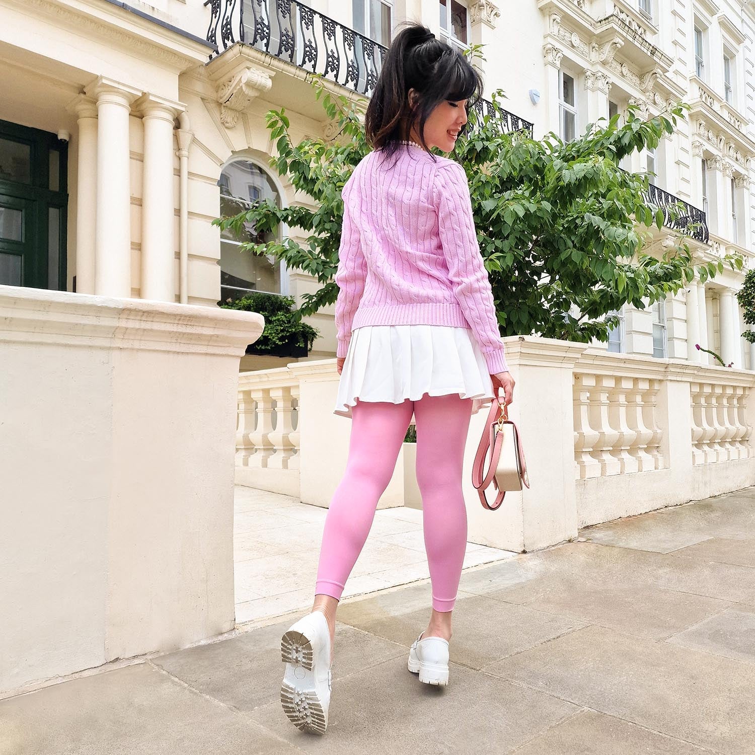Footless Tights - Dragon Fruit - Image 6