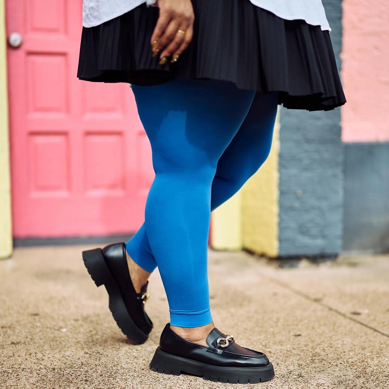 Footless Tights - Peacock - Image 13