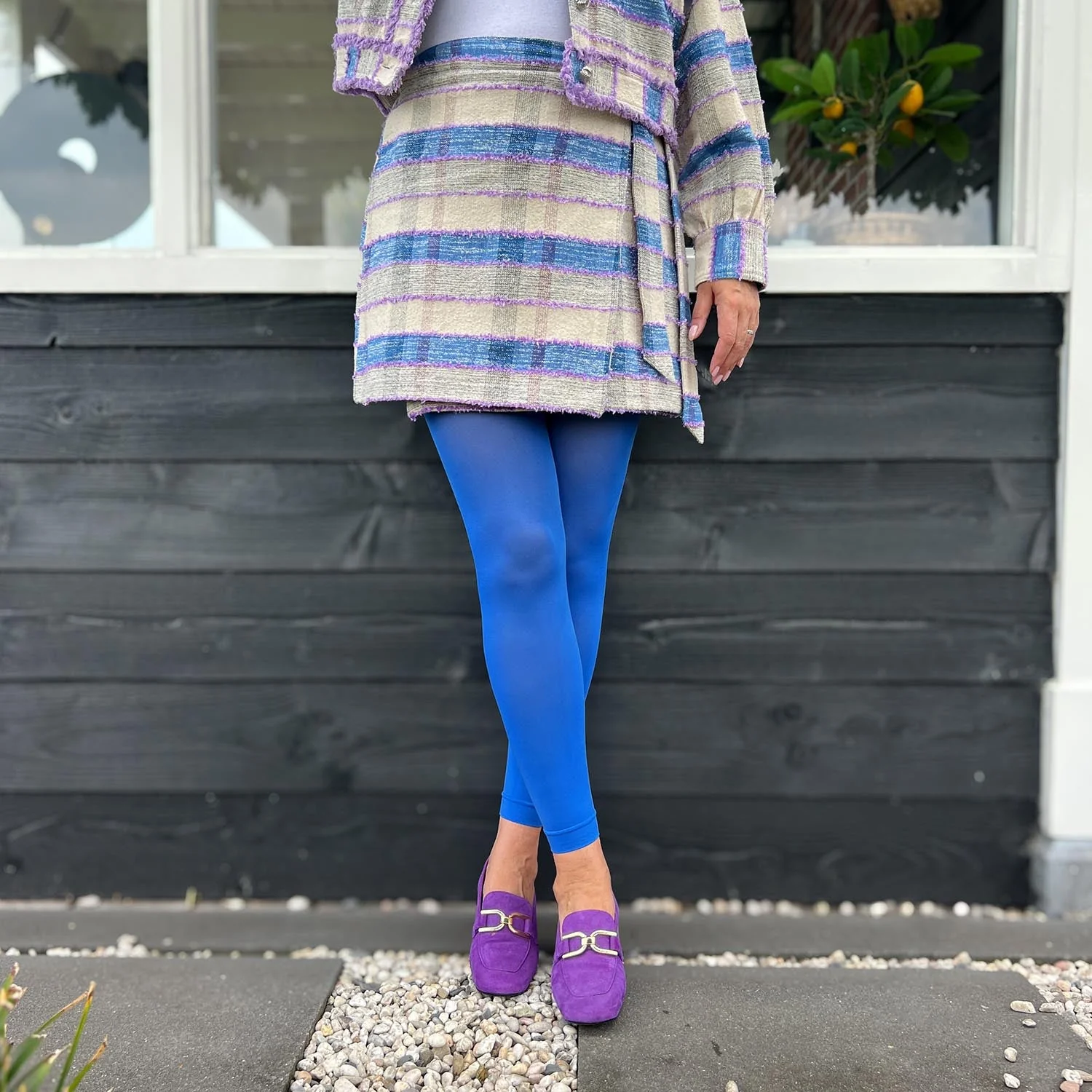 Footless Tights - Peacock - Image 9