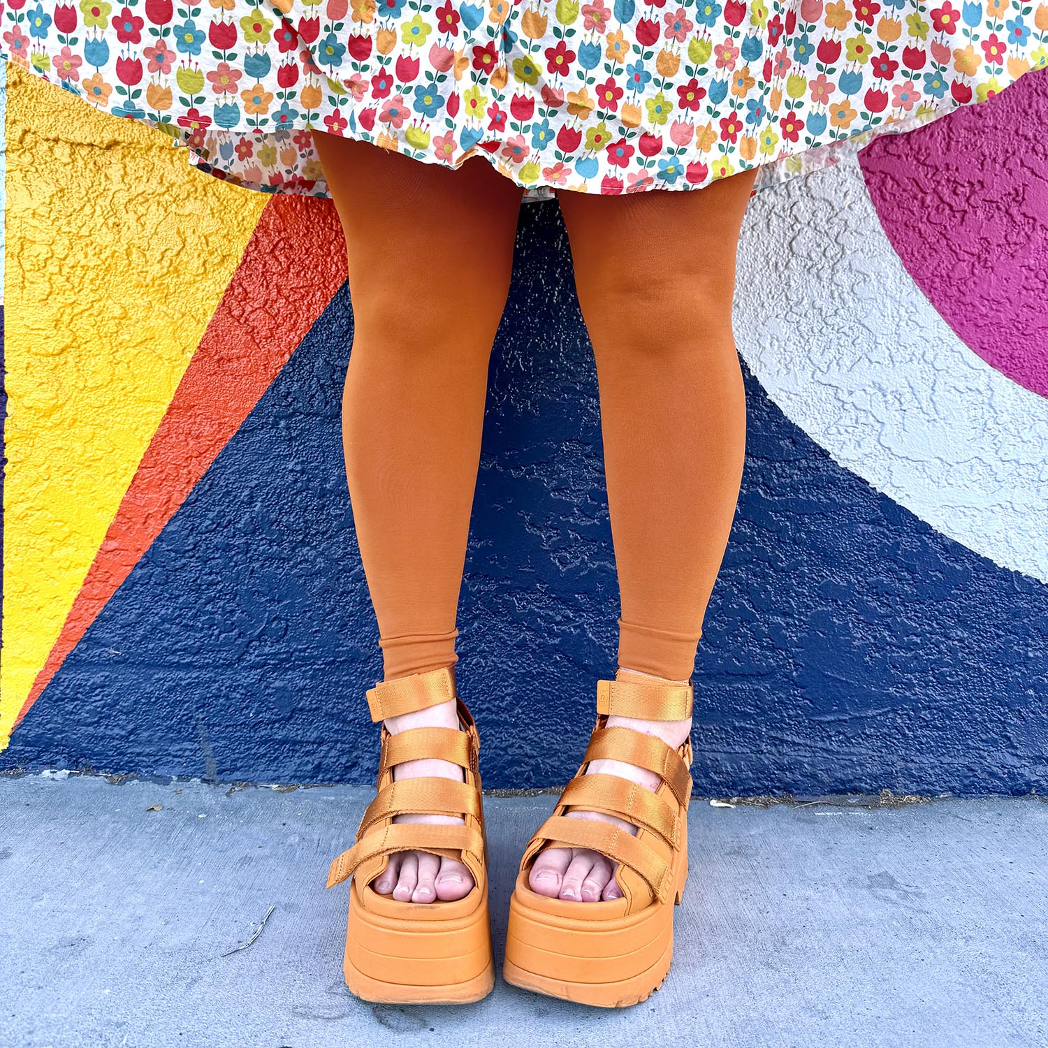 Footless Tights - Toffee Apple - Image 2