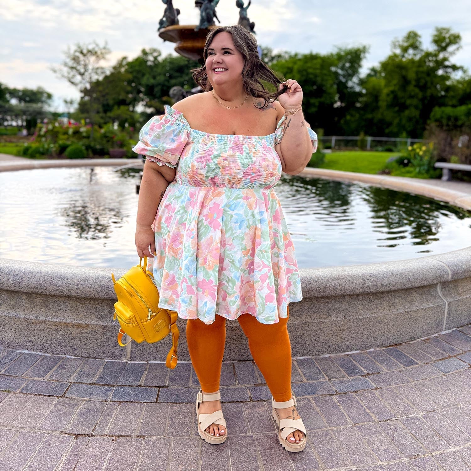 Footless Tights - Toffee Apple - Image 4
