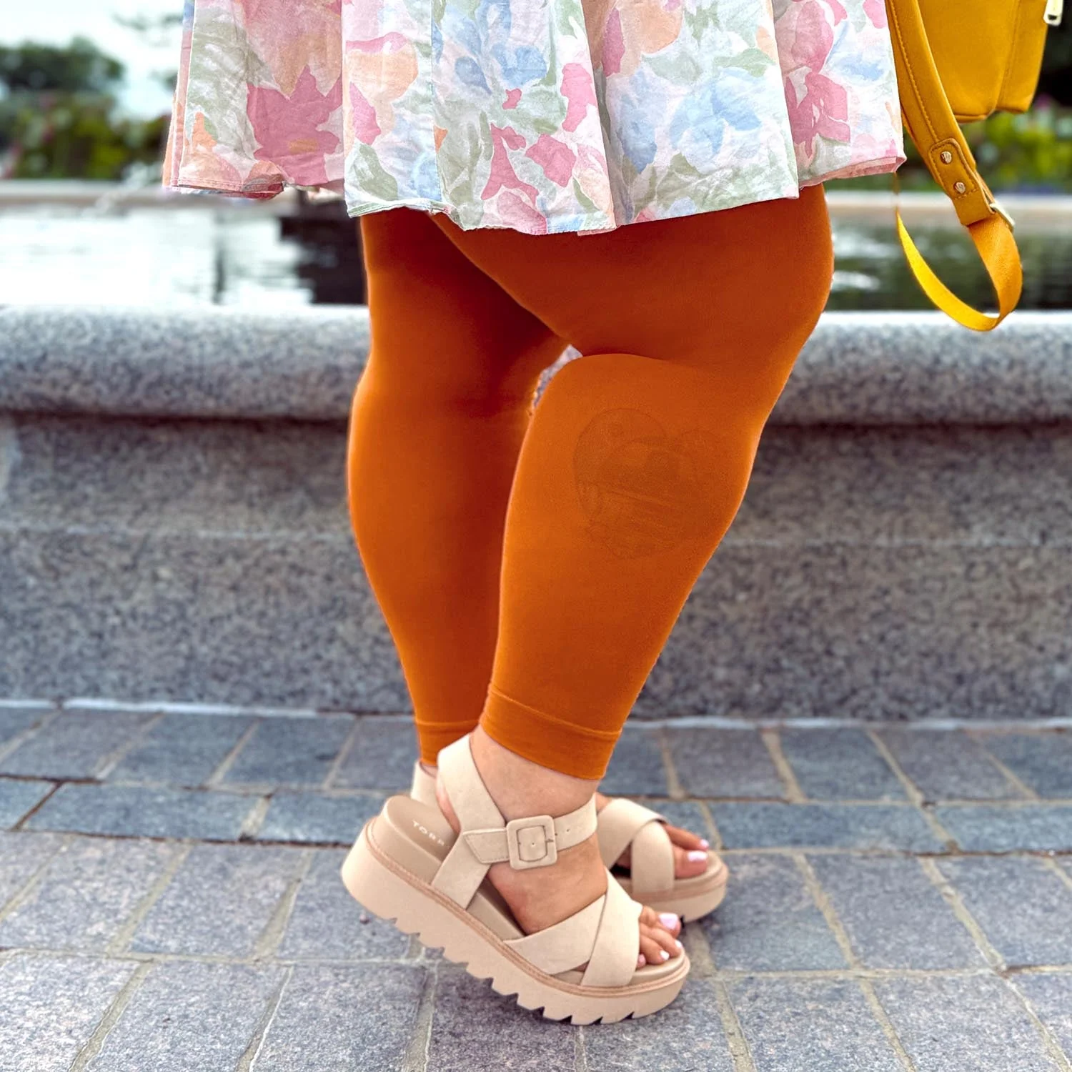 Footless Tights - Toffee Apple - Image 6
