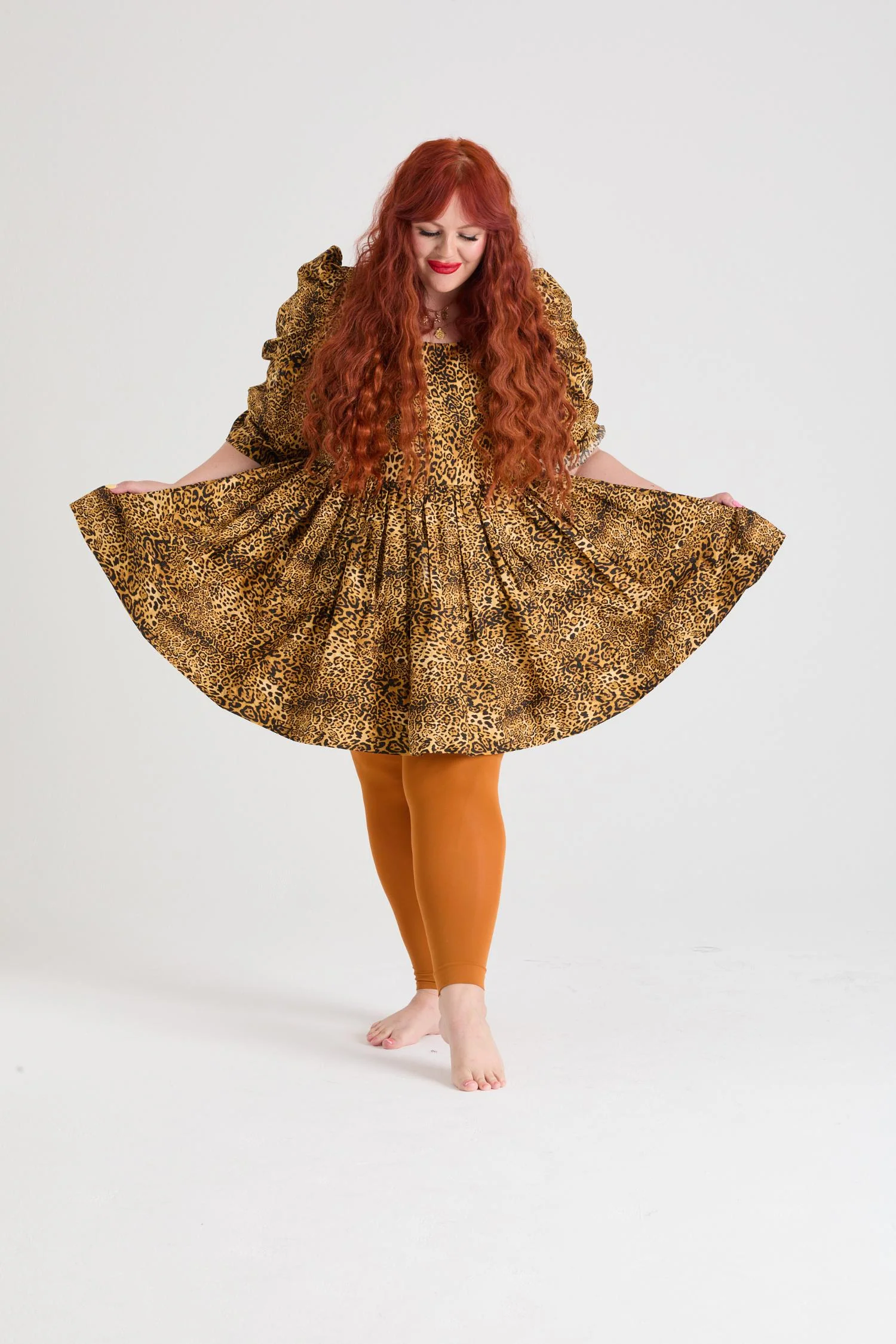 Footless Tights - Toffee Apple - Image 7