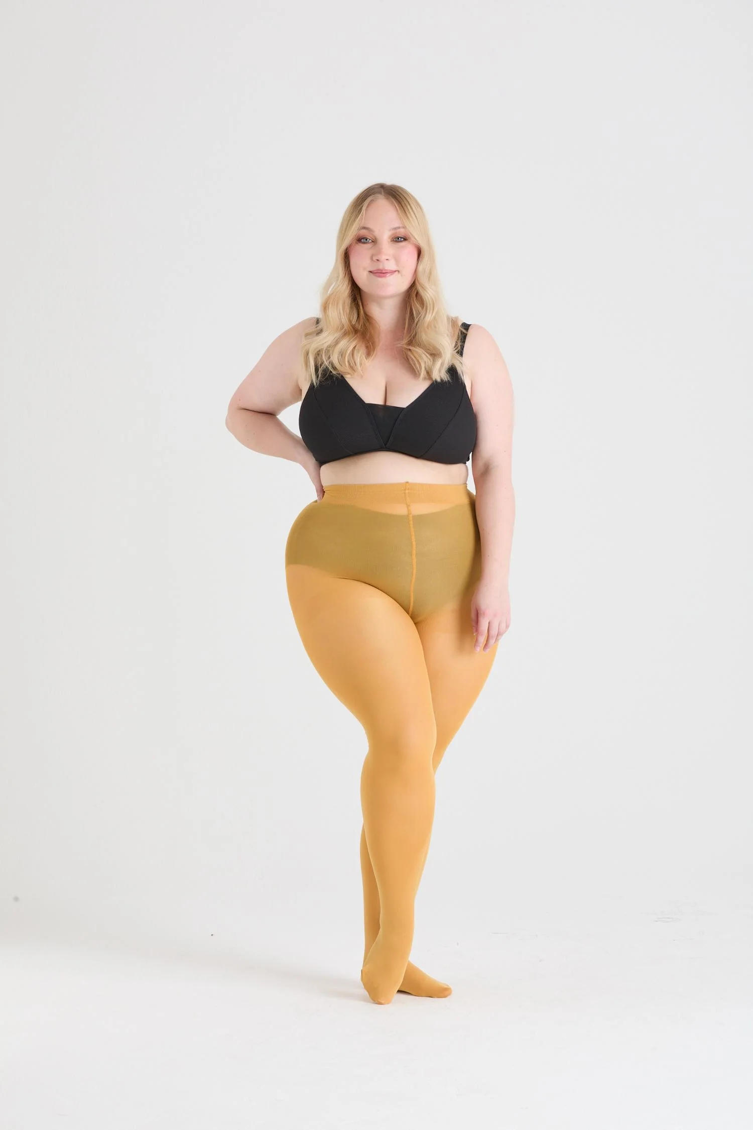 Opaque 80 Den Tights - Colonel Mustard - Image 15