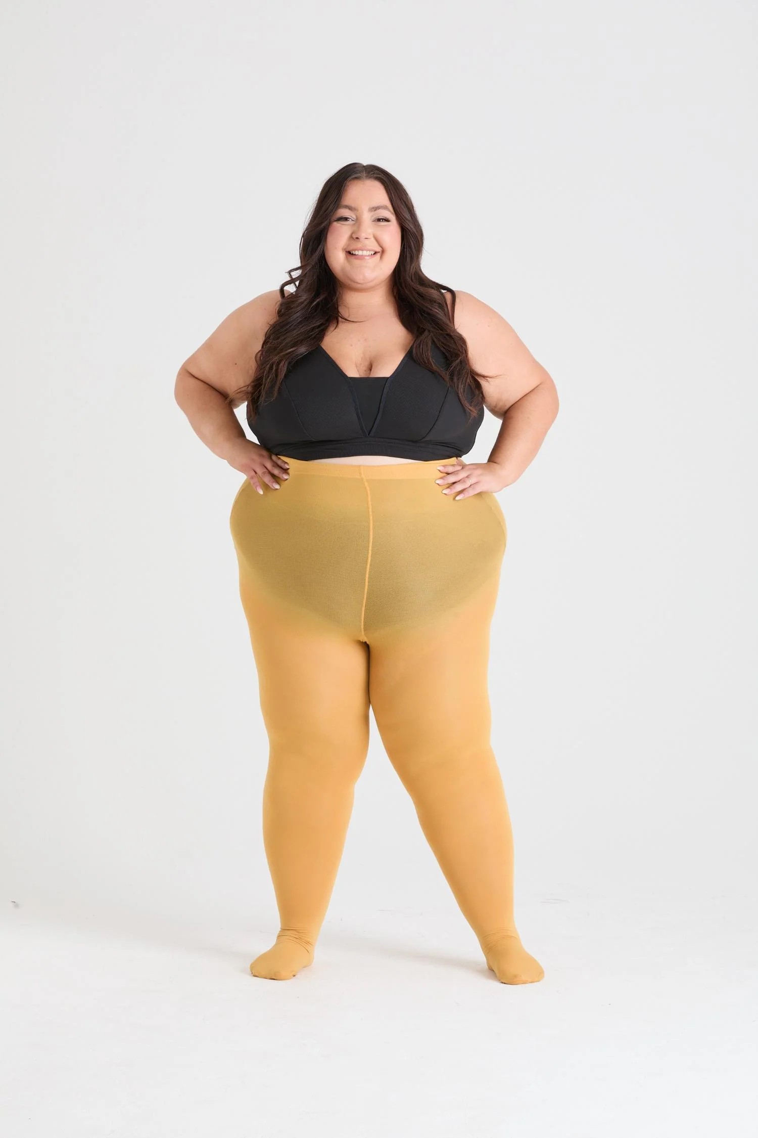 Opaque 80 Den Tights - Colonel Mustard - Image 16