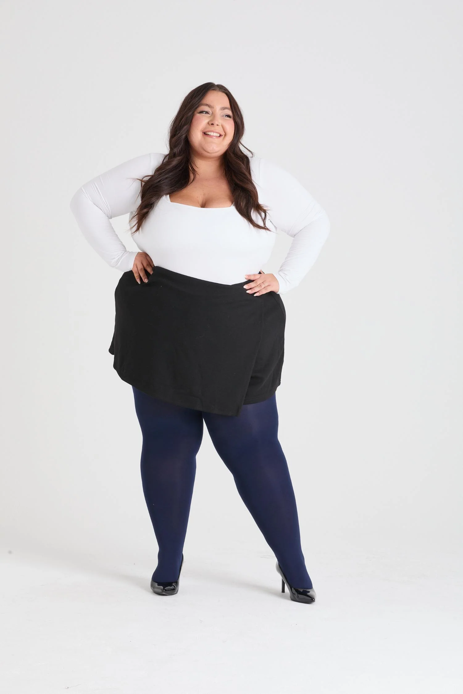 Opaque 80 Den Tights - Navy - Image 8