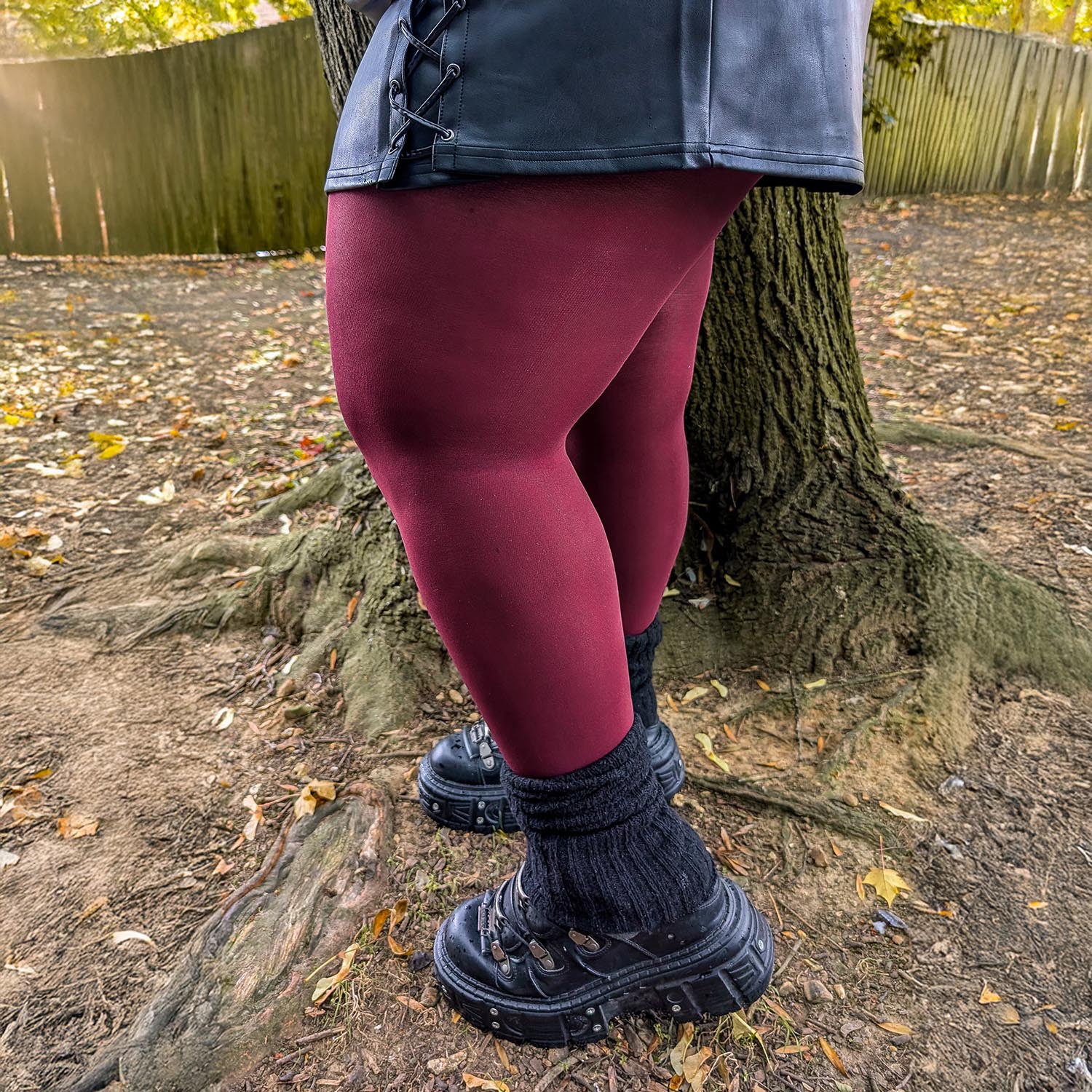 Opaque 80 Den Tights - Cherry - Image 7