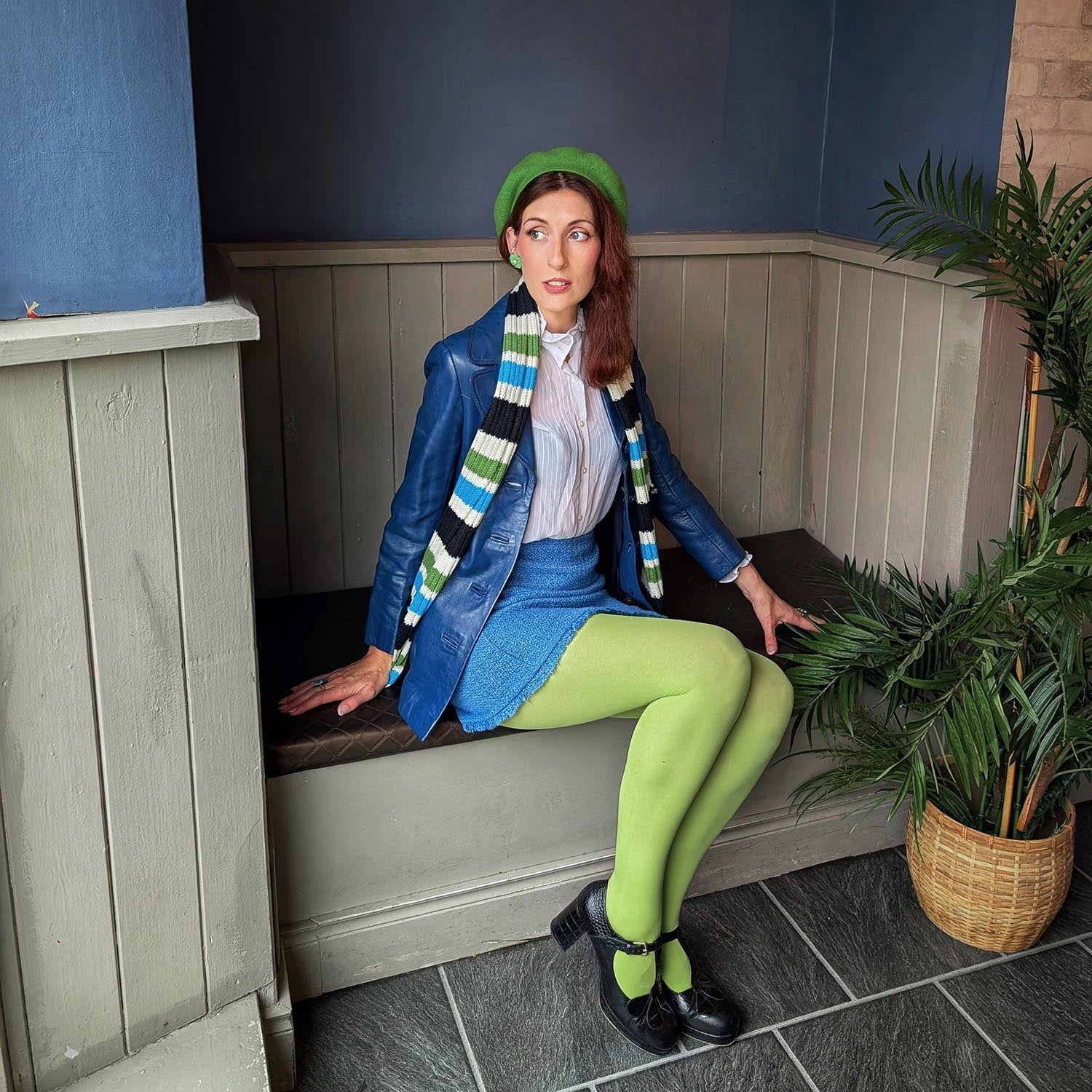 Opaque 80 Den Tights - Granny Smith - Image 7
