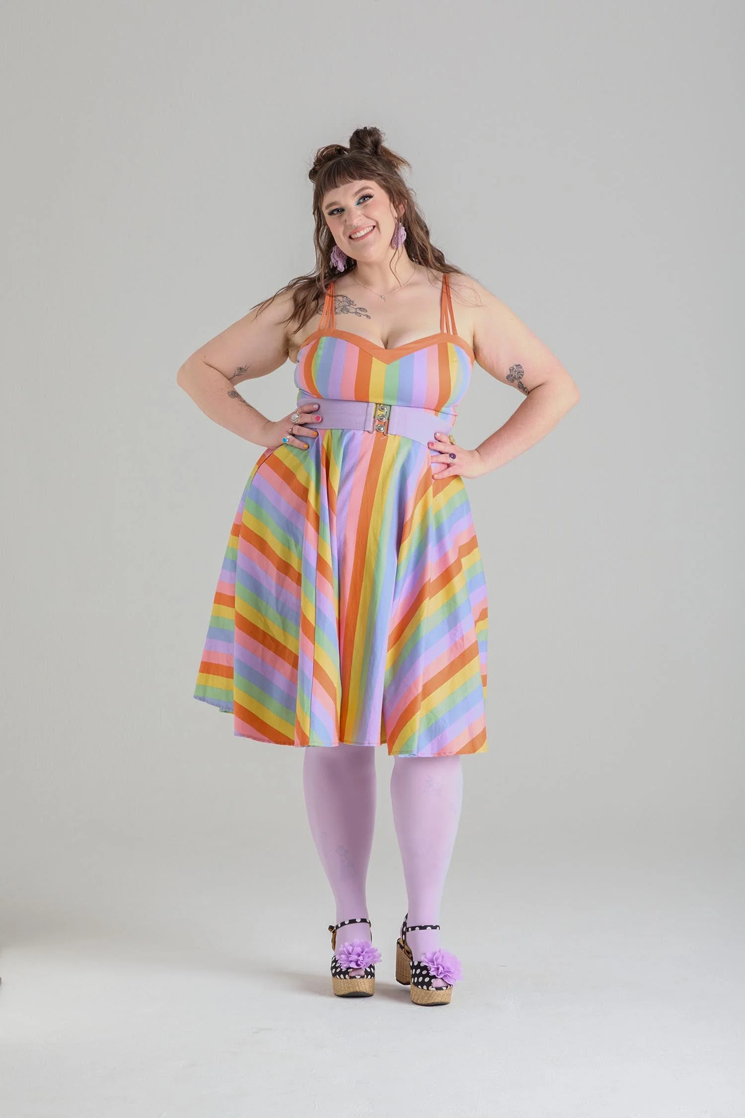 Opaque 80 Den Tights - Lavender - Image 4