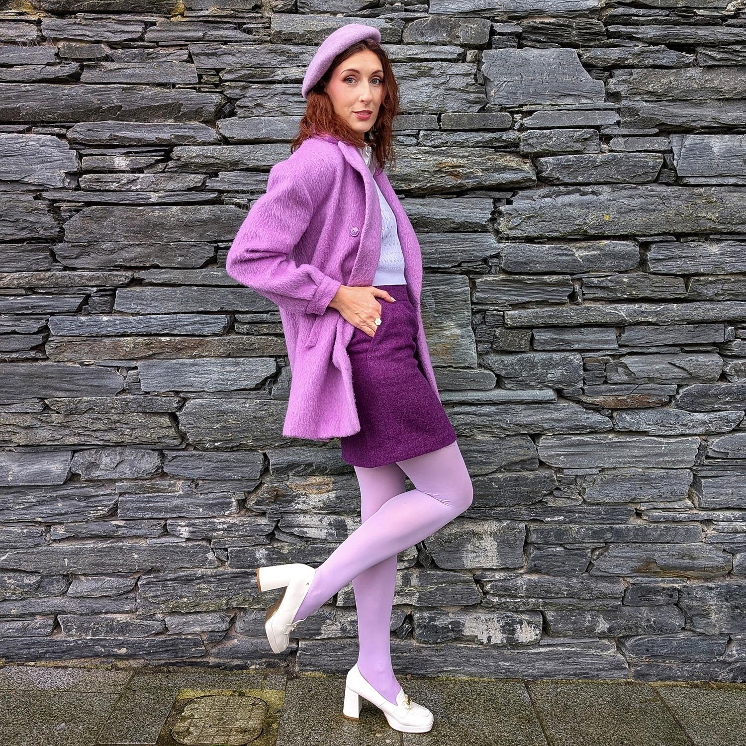 Opaque 80 Den Tights - Lavender - Image 6