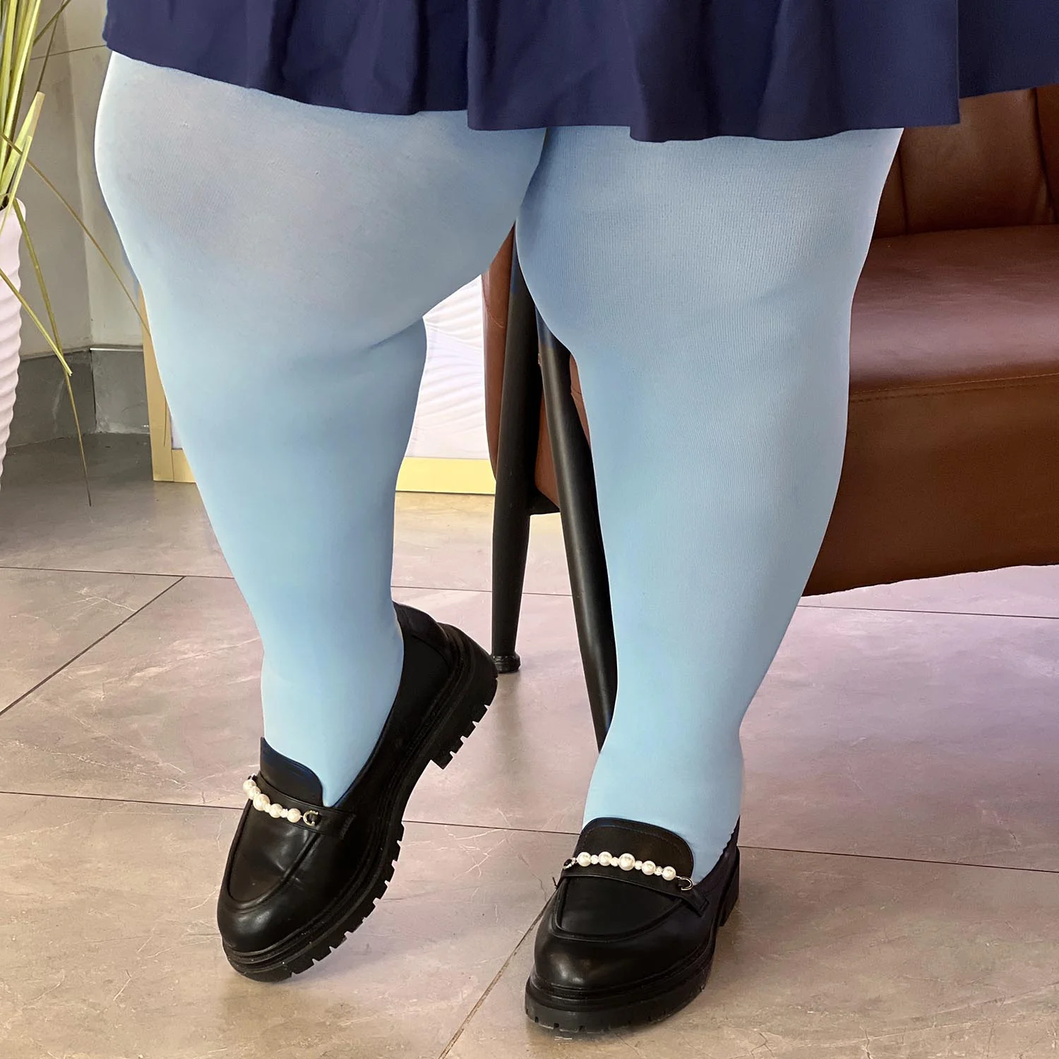 Opaque 80 Den Tights - Menthe Glacier - Image 3