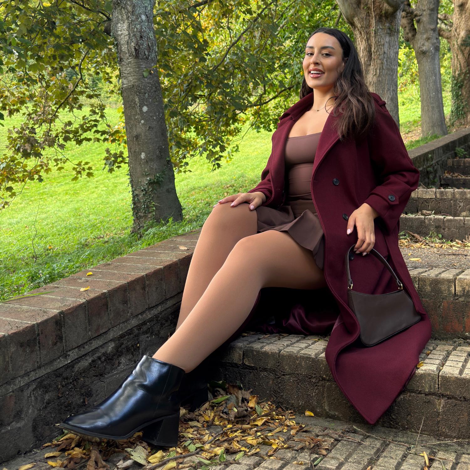 Opaque 80 Den Tights - Mocha - Image 3