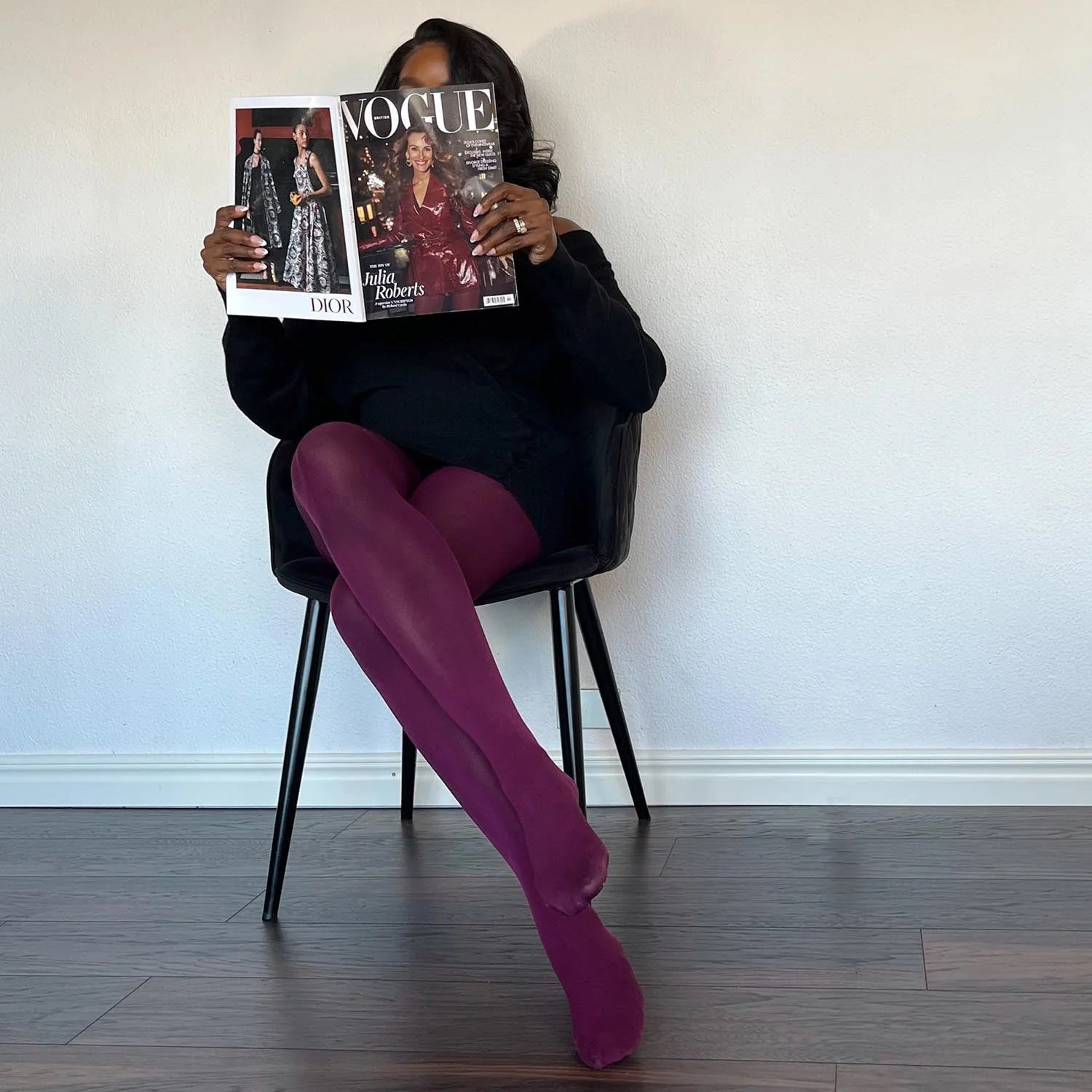 Opaque 80 Den Tights - Mulberry - Image 10