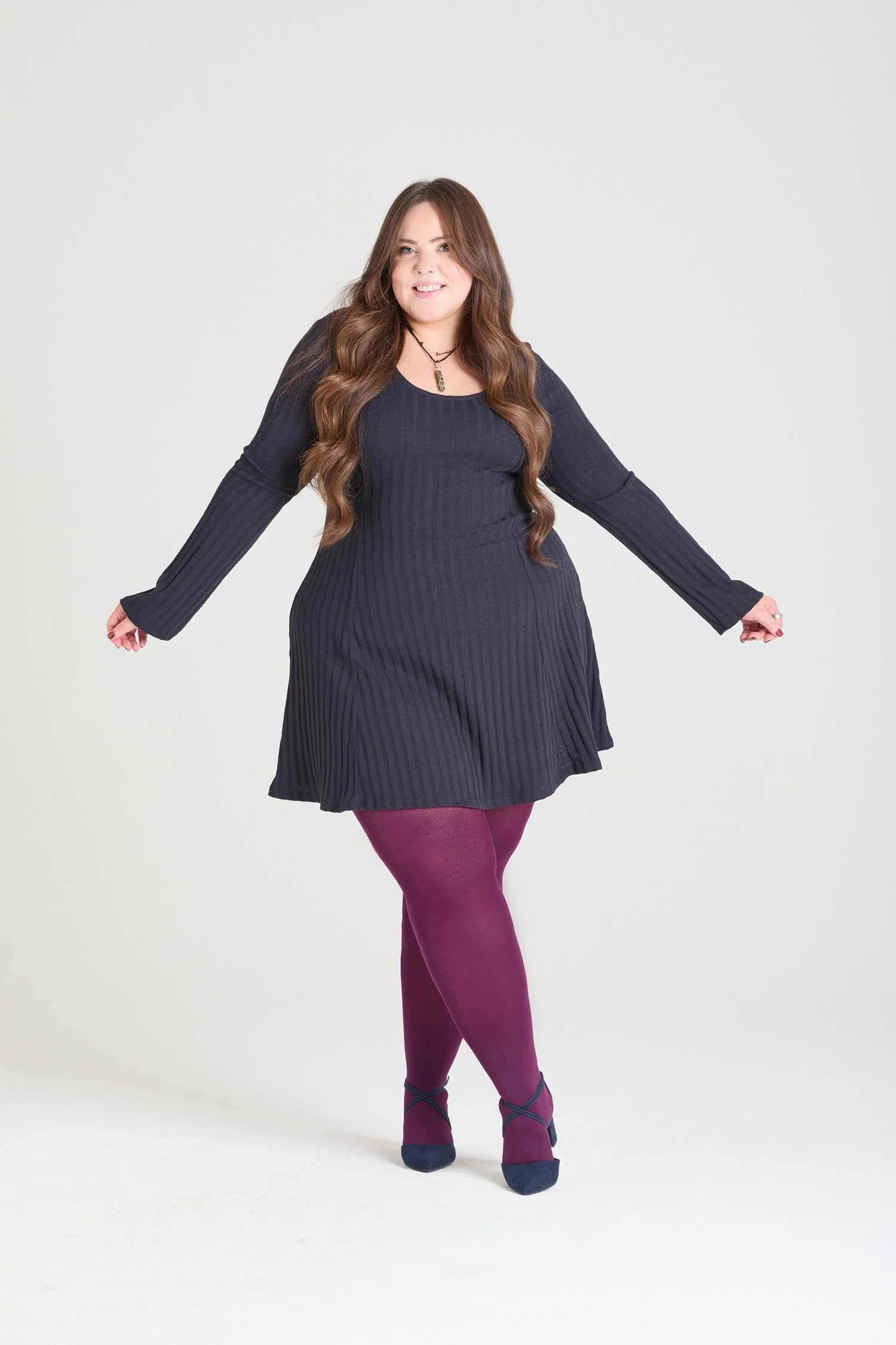 Opaque 80 Den Tights - Mulberry - Image 4