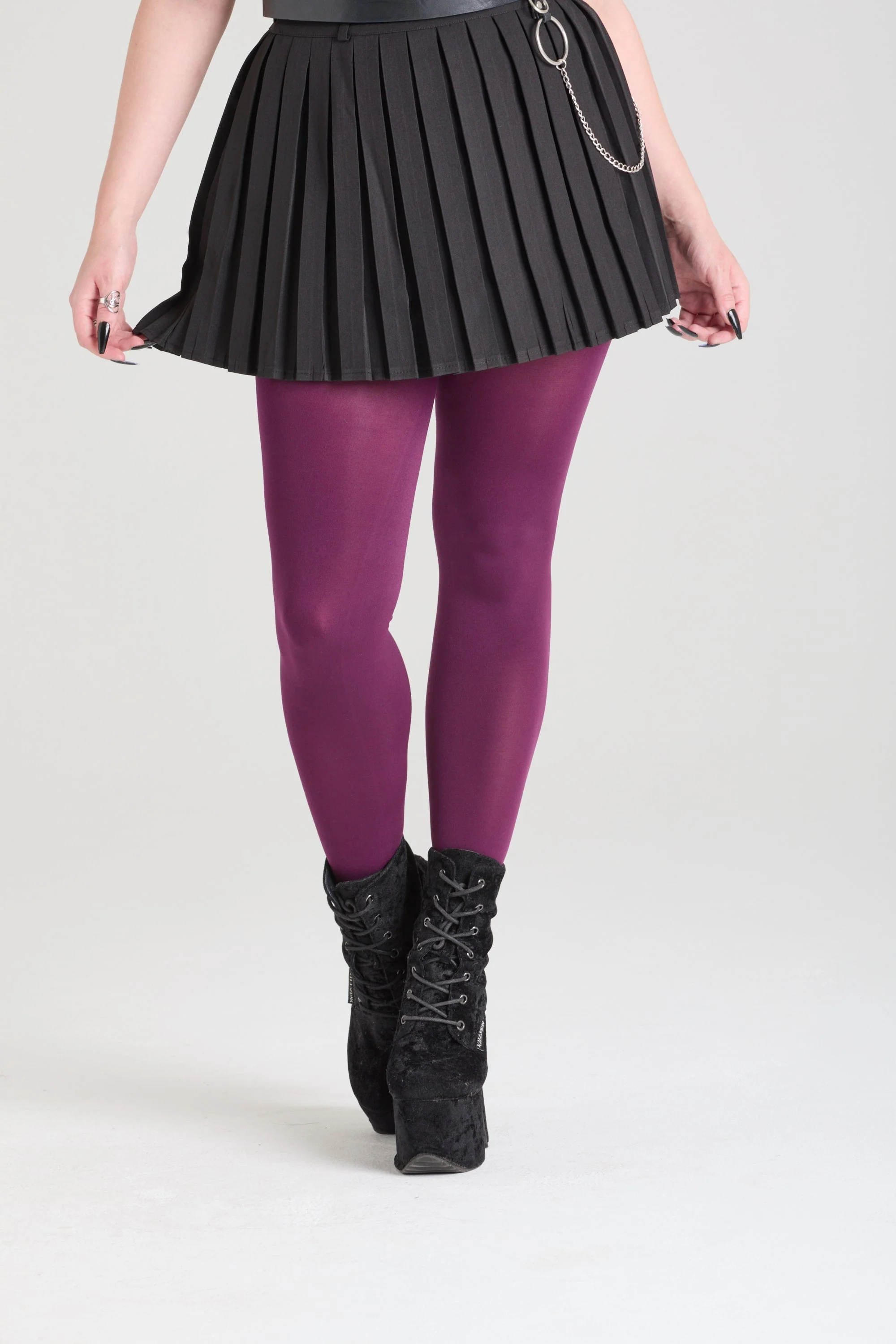 Opaque 80 Den Tights - Mulberry - Image 5