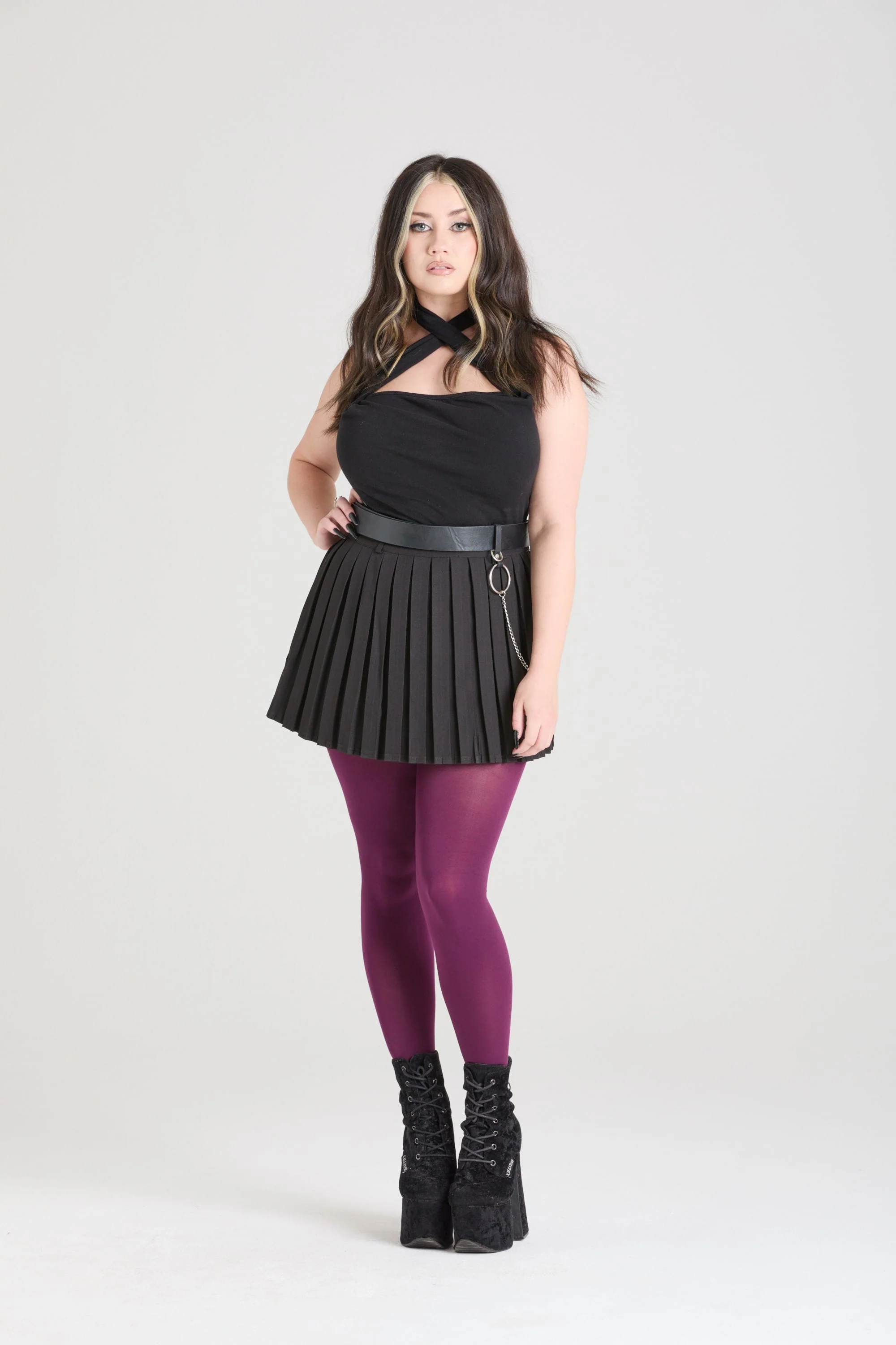 Opaque 80 Den Tights - Mulberry - Image 7