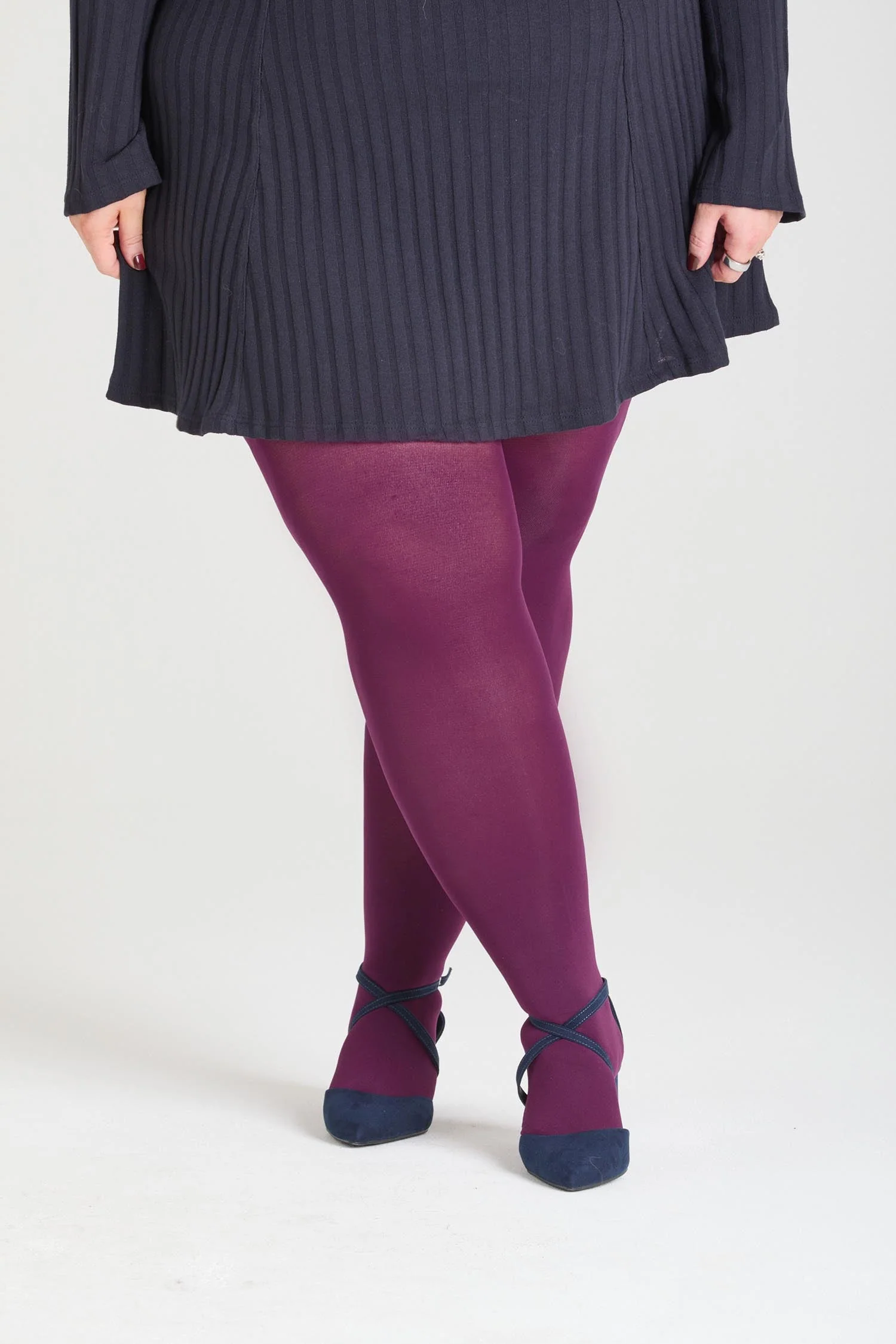 Opaque 80 Den Tights - Mulberry - Image 8