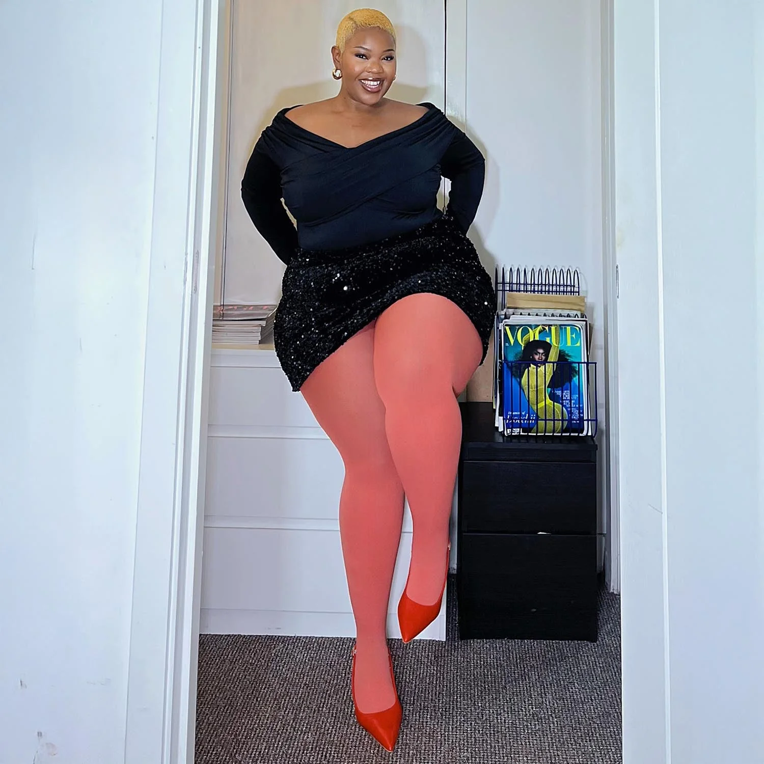 Opaque 80 Den Tights - Peach Party - Image 3