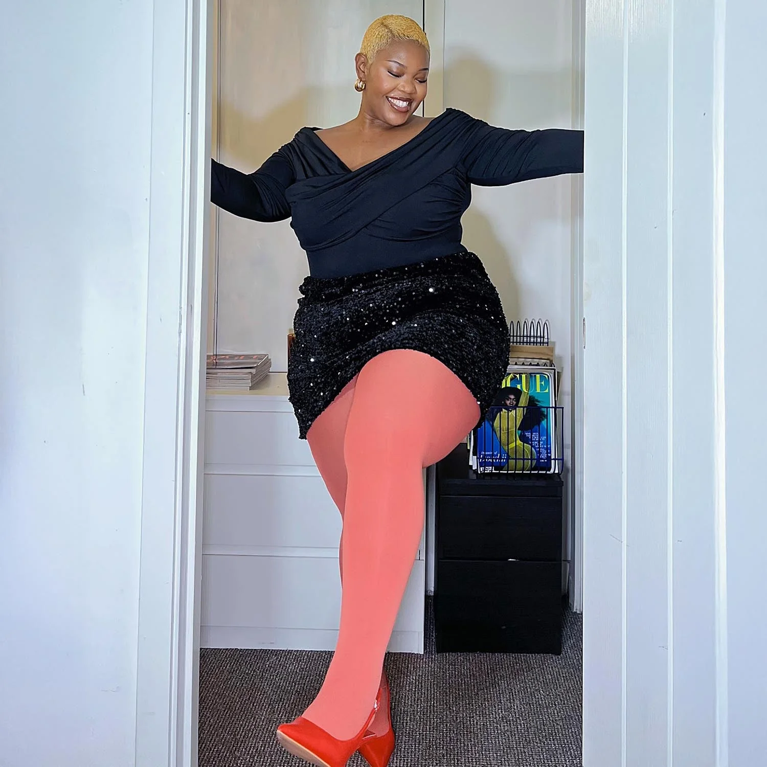 Opaque 80 Den Tights - Peach Party - Image 7