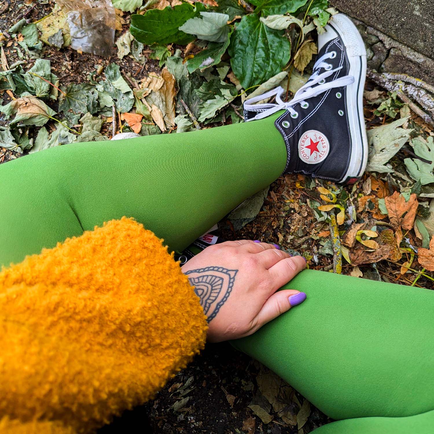 Opaque 80 Den Tights - Peas - Image 3