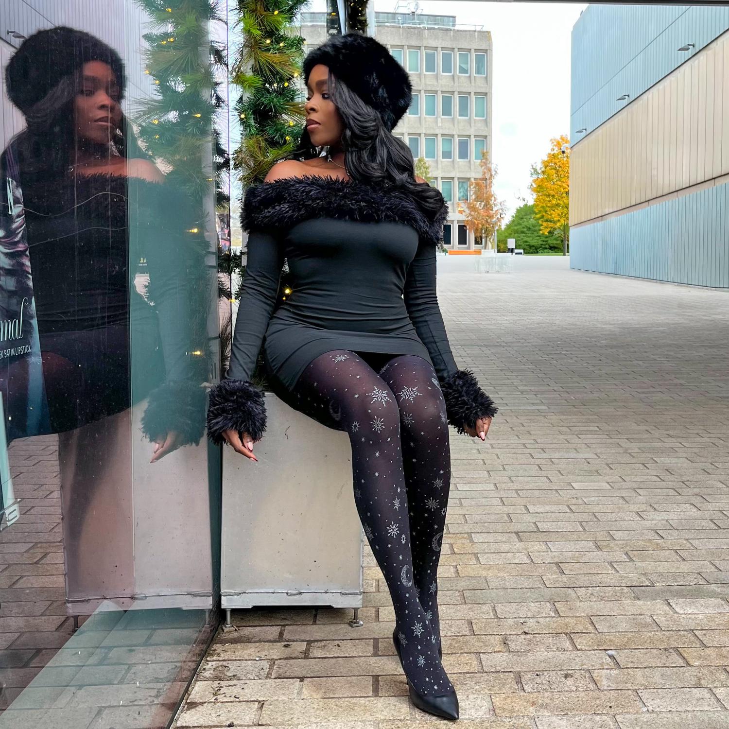 80 Denier Opaque Tights - Winter Solstice - Image 3