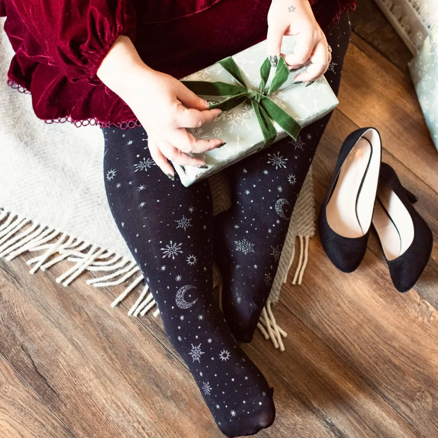 80 Denier Opaque Tights - Winter Solstice - Image 7