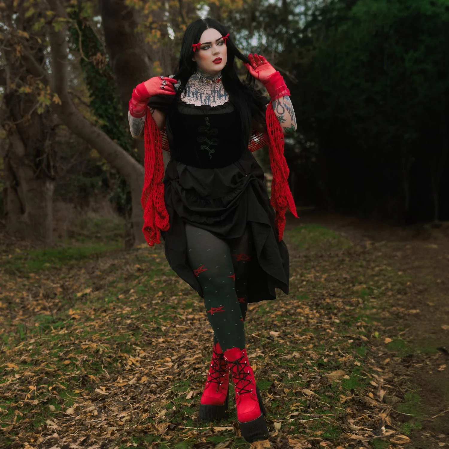 80 Denier Opaque Tights - Woodland Magick - Image 15